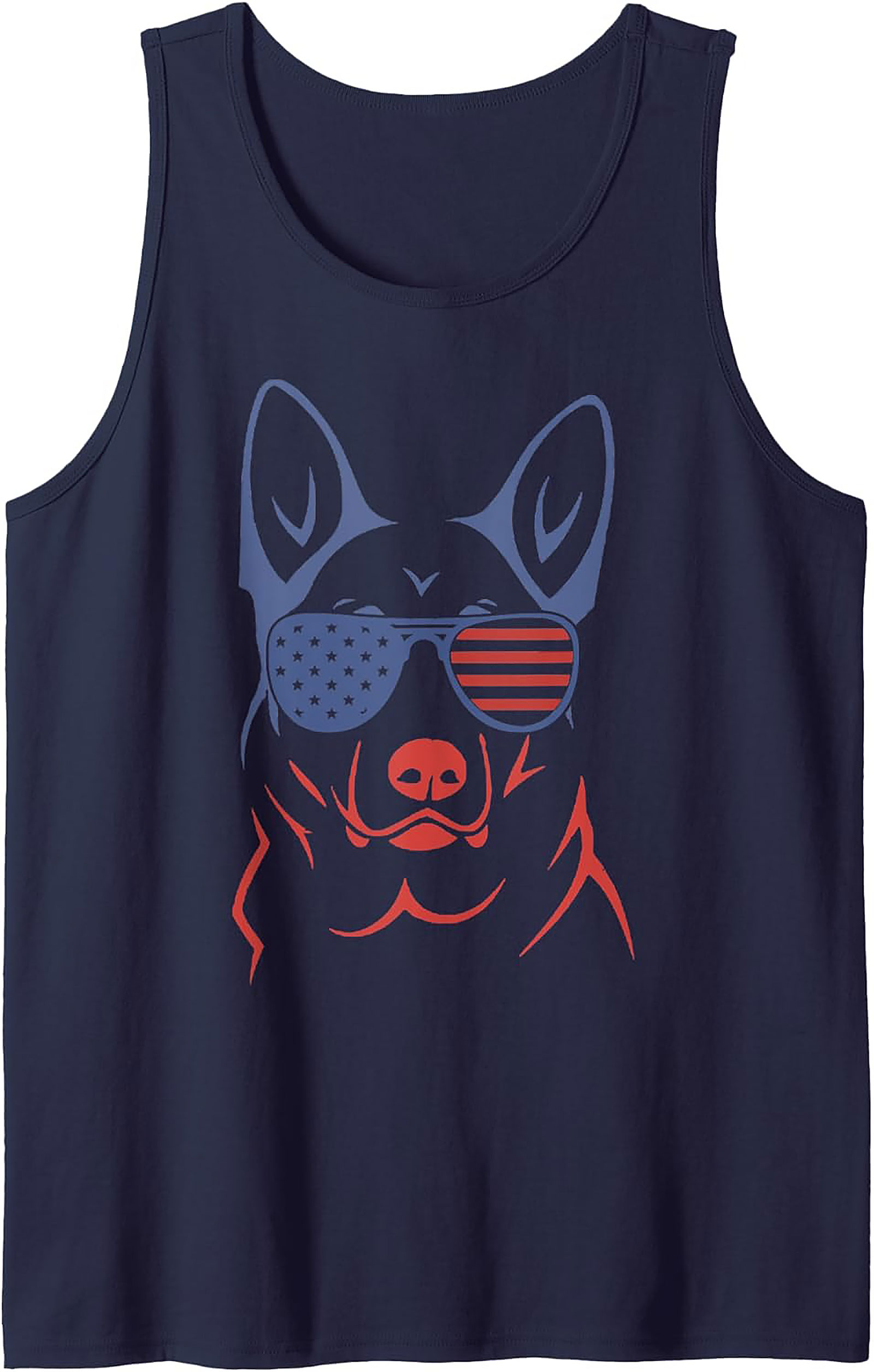 Patriotic German Shepherd Tank Top | American Flag Dog