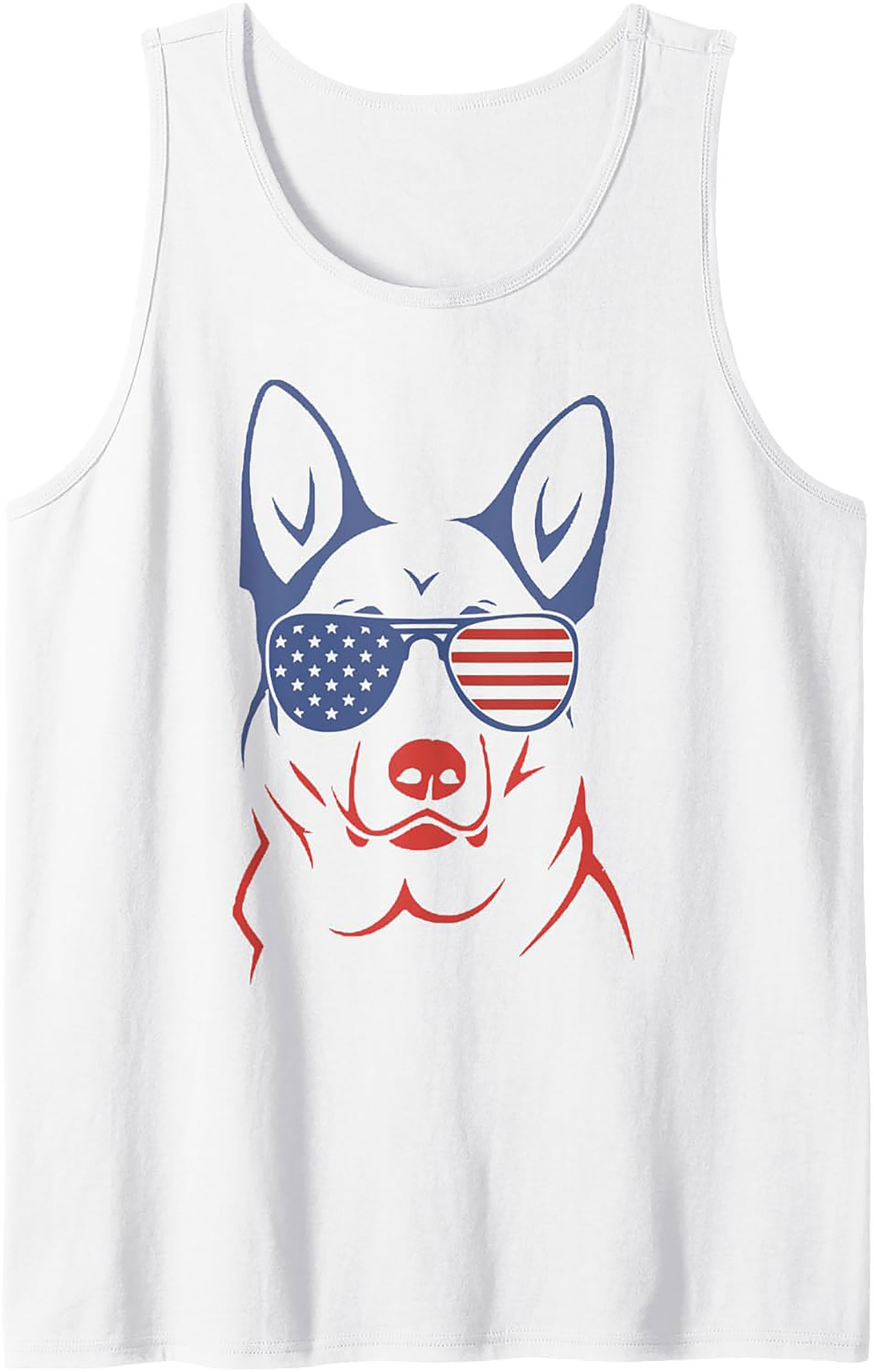 Patriotic German Shepherd Tank Top | American Flag Dog