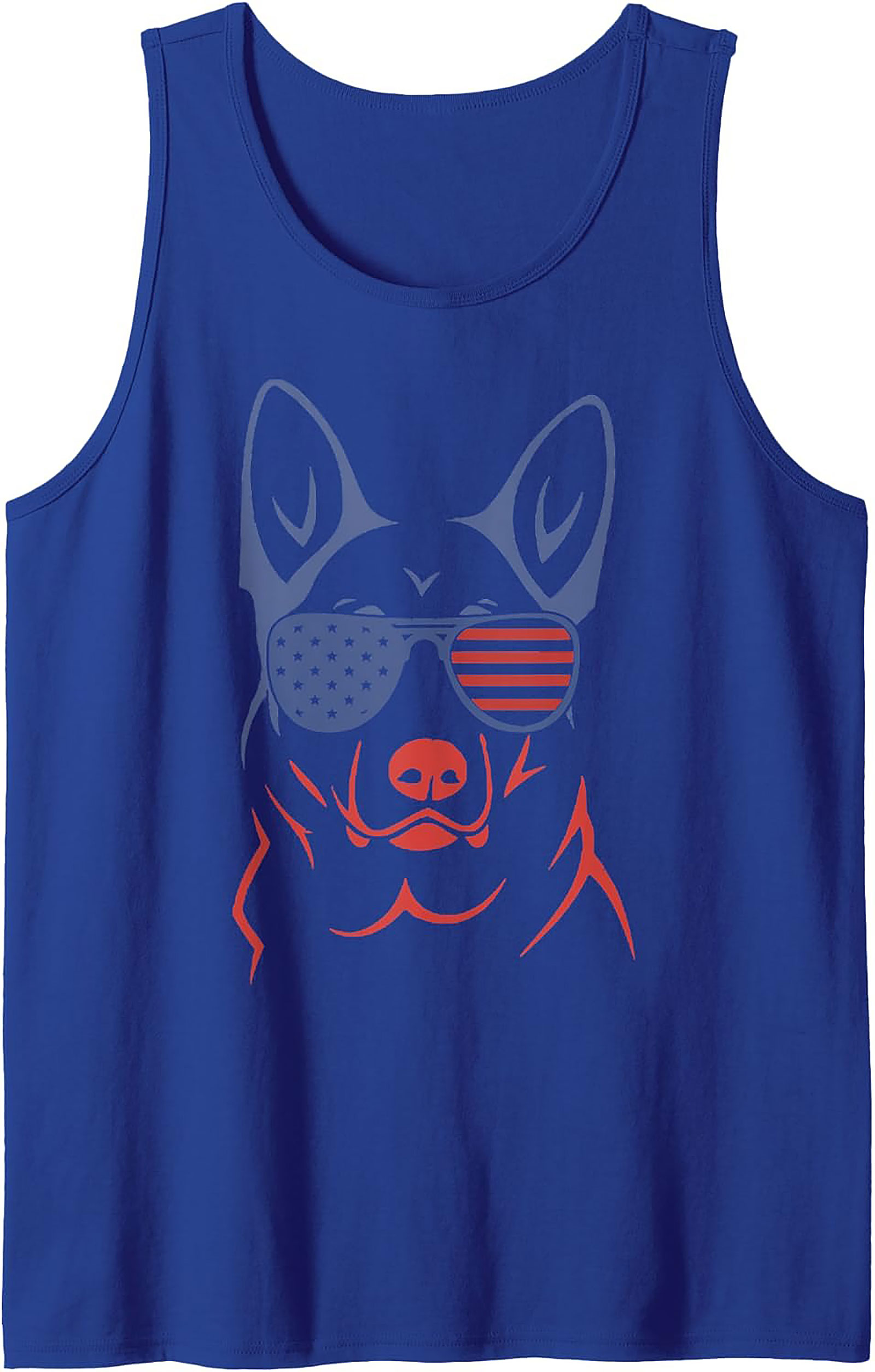 Patriotic German Shepherd Tank Top | American Flag Dog