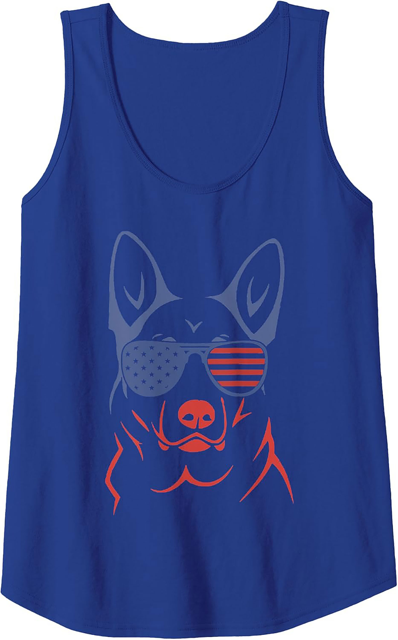 Patriotic German Shepherd Tank Top | American Flag Dog