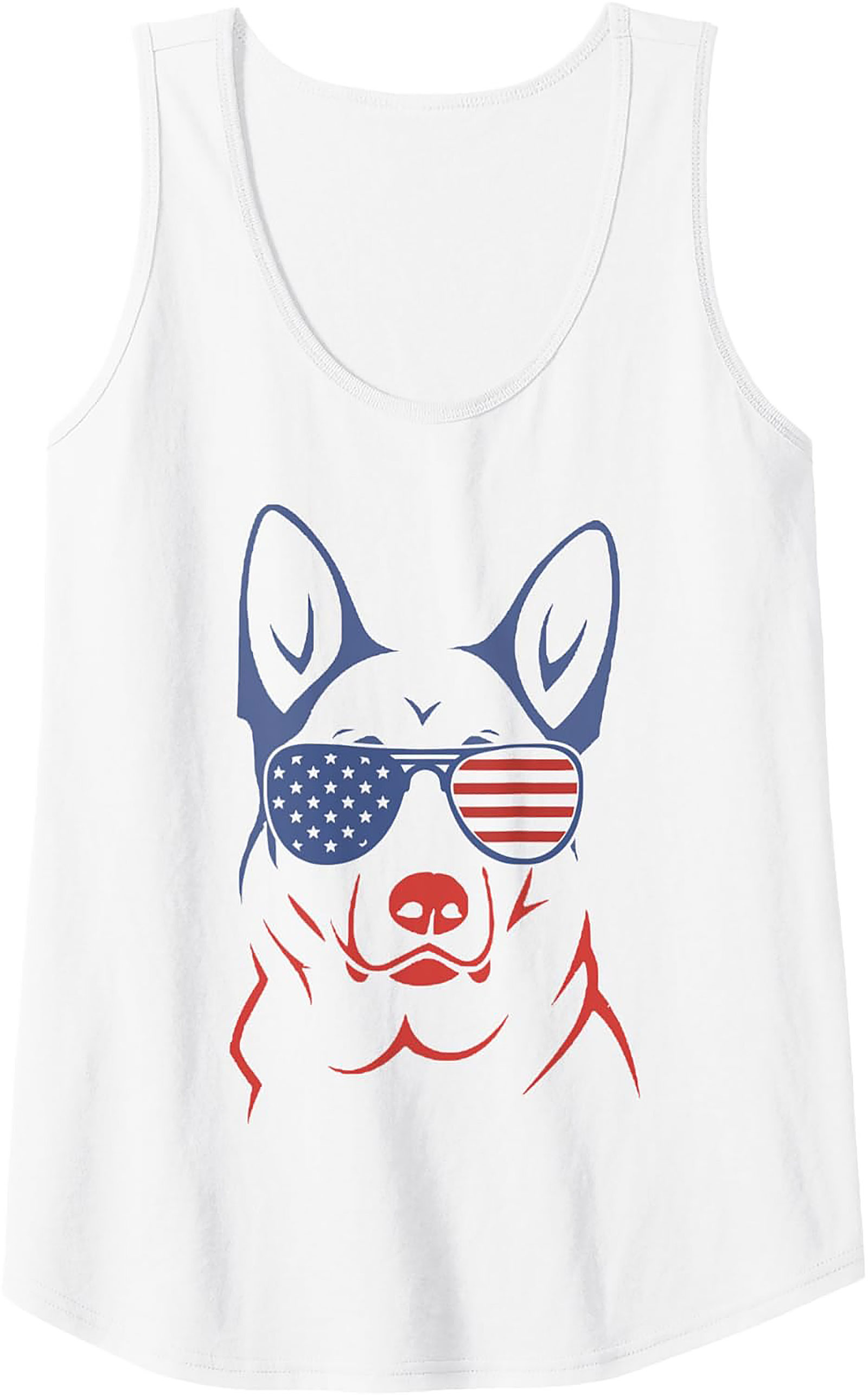Patriotic German Shepherd Tank Top | American Flag Dog