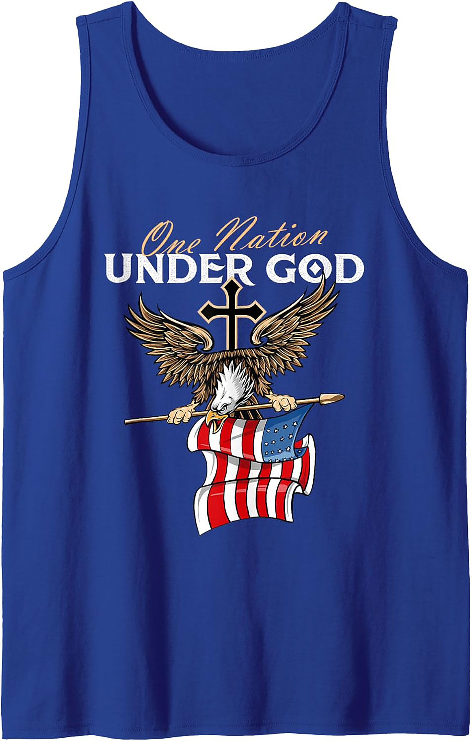 One Nation Under God Patriotic Christian Graphic Tank
