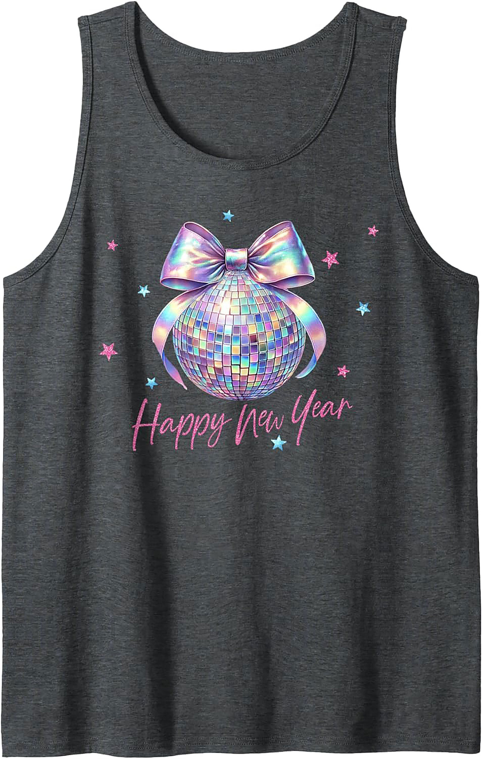 Holographic Disco Ball Tank Top New Year’s Eve Graphic Tank