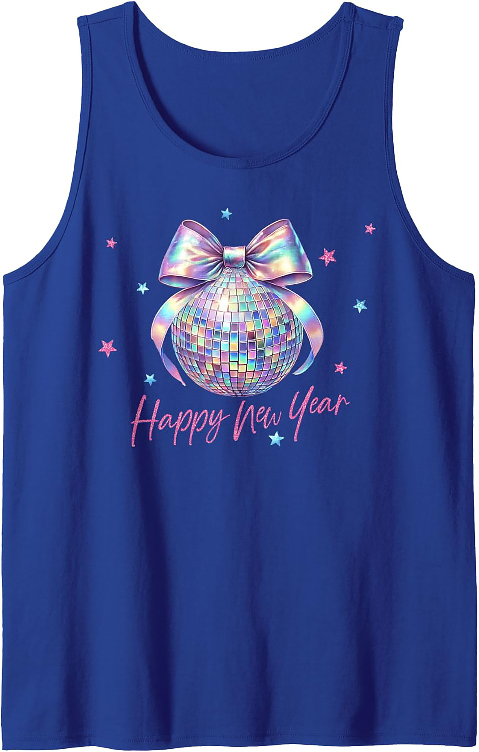 Holographic Disco Ball Tank Top New Year’s Eve Graphic Tank