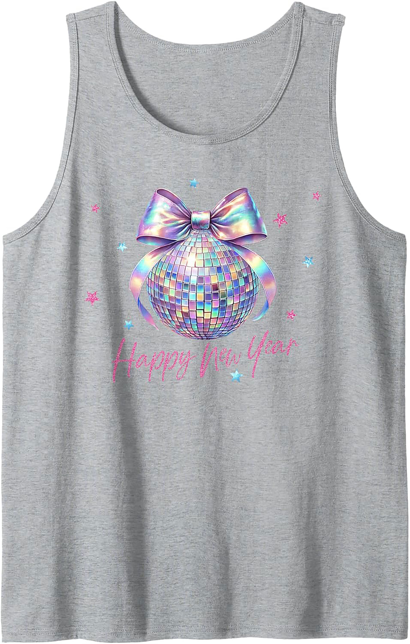 Holographic Disco Ball Tank Top New Year’s Eve Graphic Tank