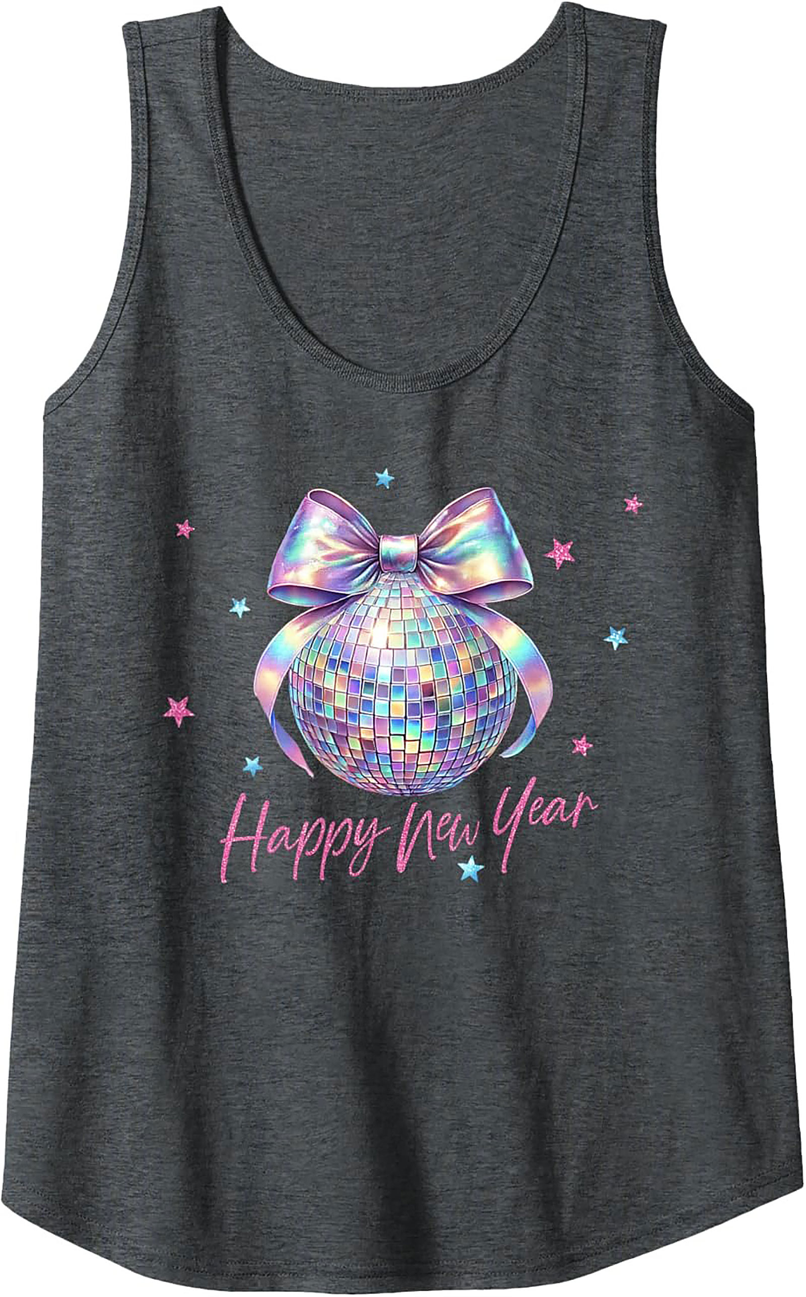 Holographic Disco Ball Tank Top New Year’s Eve Graphic Tank