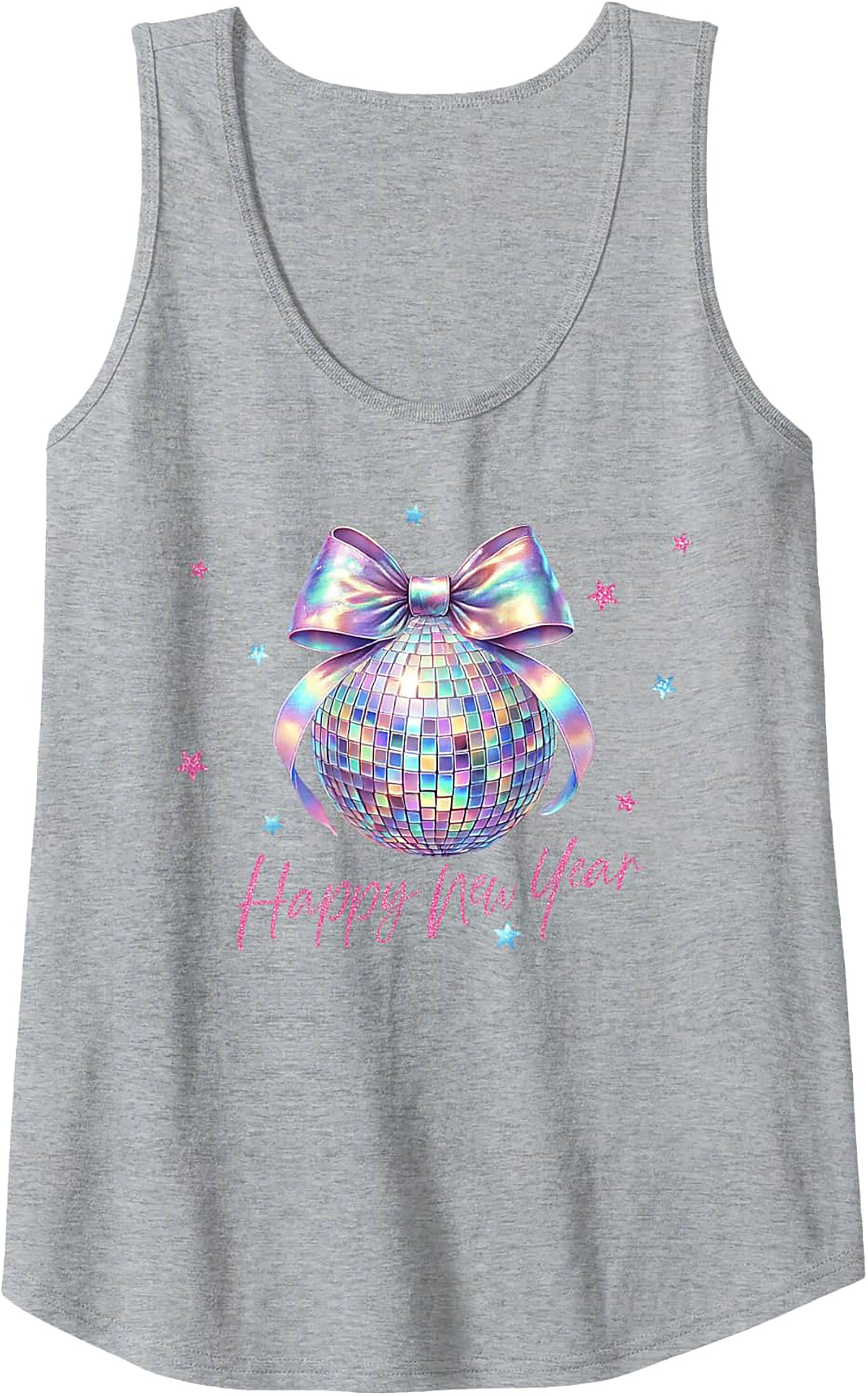 Holographic Disco Ball Tank Top New Year’s Eve Graphic Tank