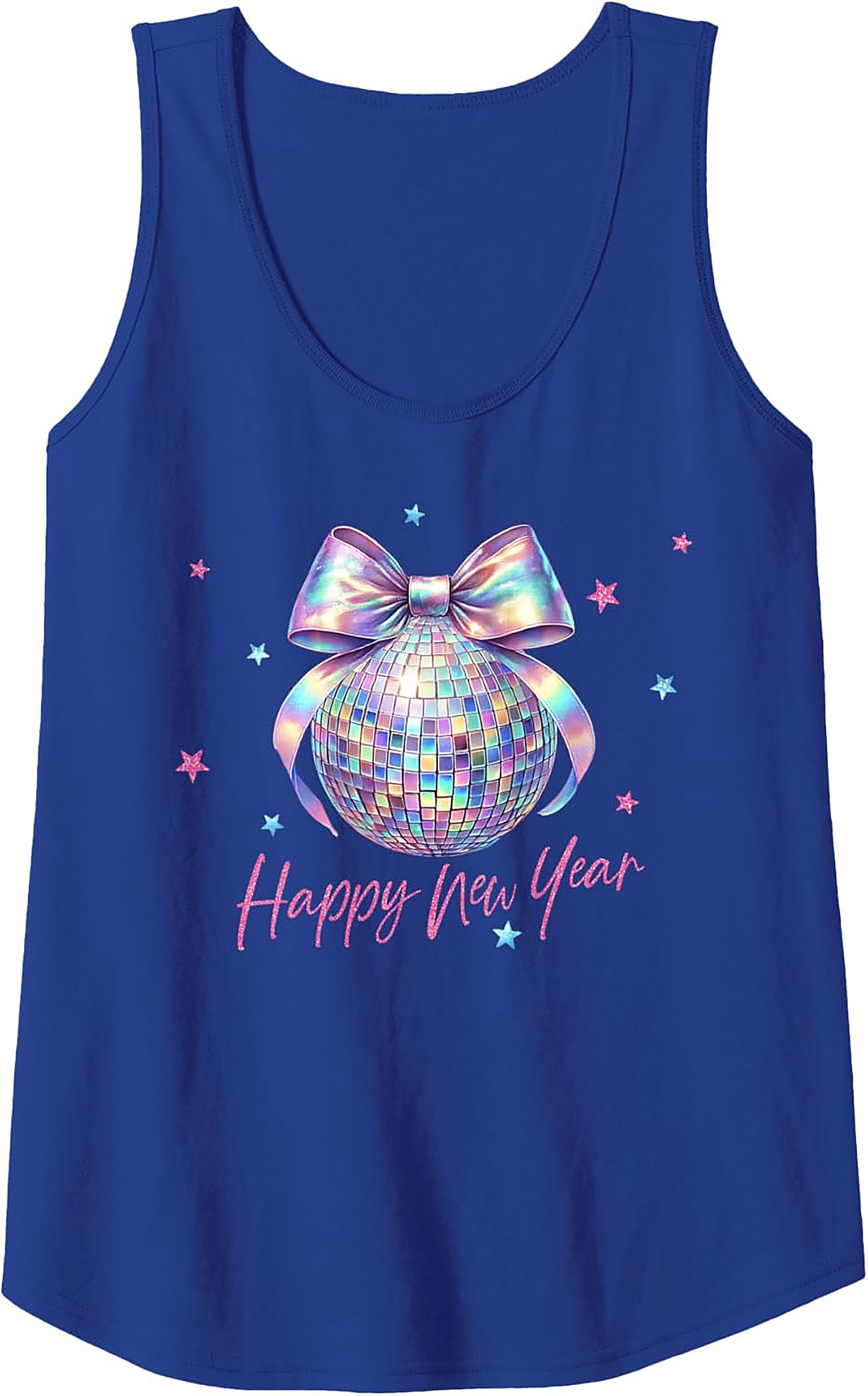 Holographic Disco Ball Tank Top New Year’s Eve Graphic Tank
