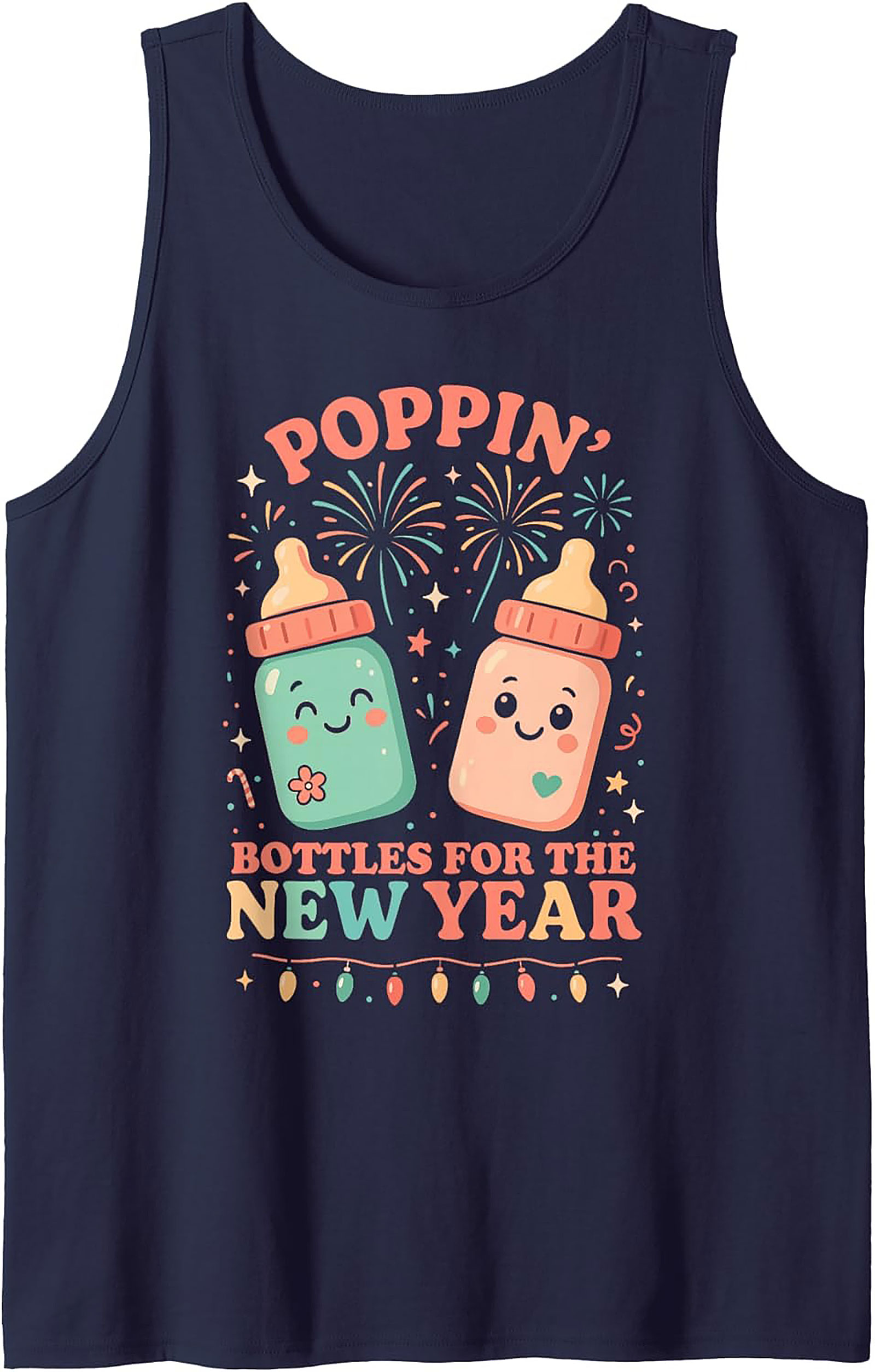 Funny Poppin' Bottles New Year Baby Tank Top Gift