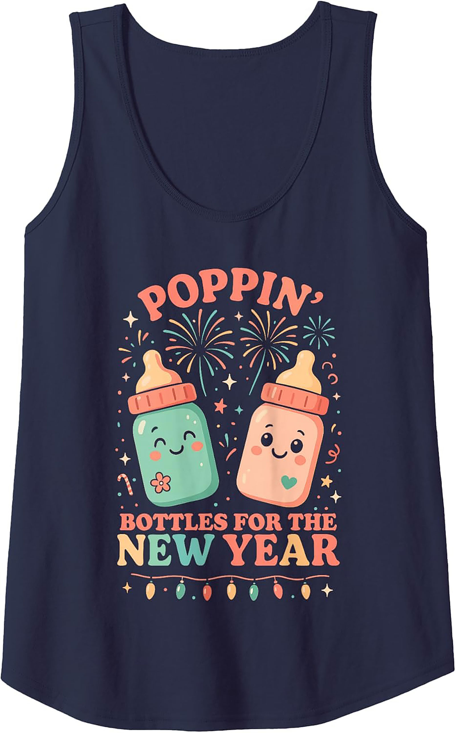 Funny Poppin' Bottles New Year Baby Tank Top Gift