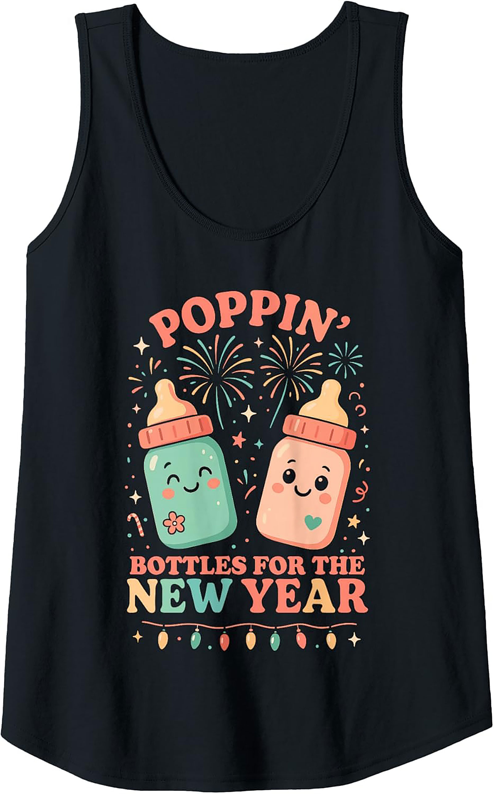 Funny Poppin' Bottles New Year Baby Tank Top Gift