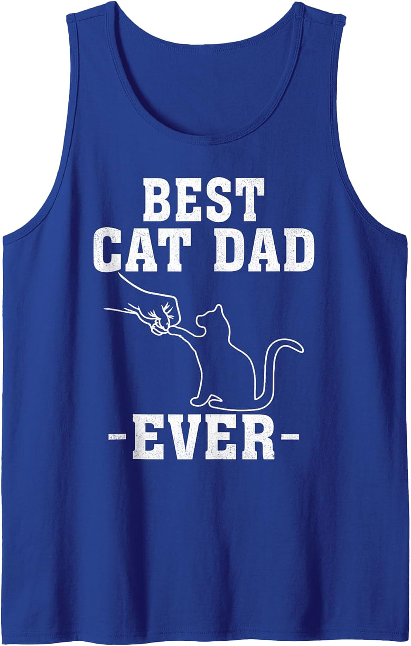 Best Cat Dad Ever Graphic Tank Top Sleeveless Shirt Gift