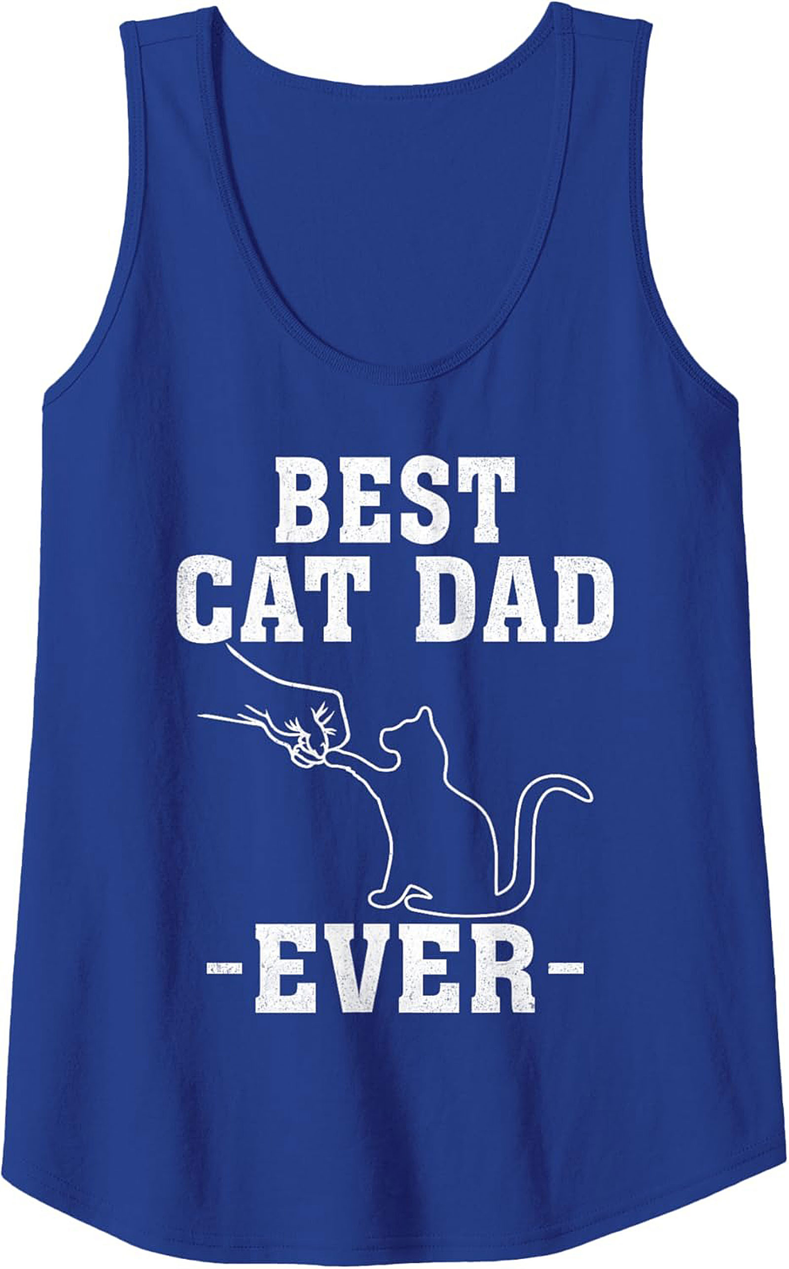 Best Cat Dad Ever Graphic Tank Top Sleeveless Shirt Gift