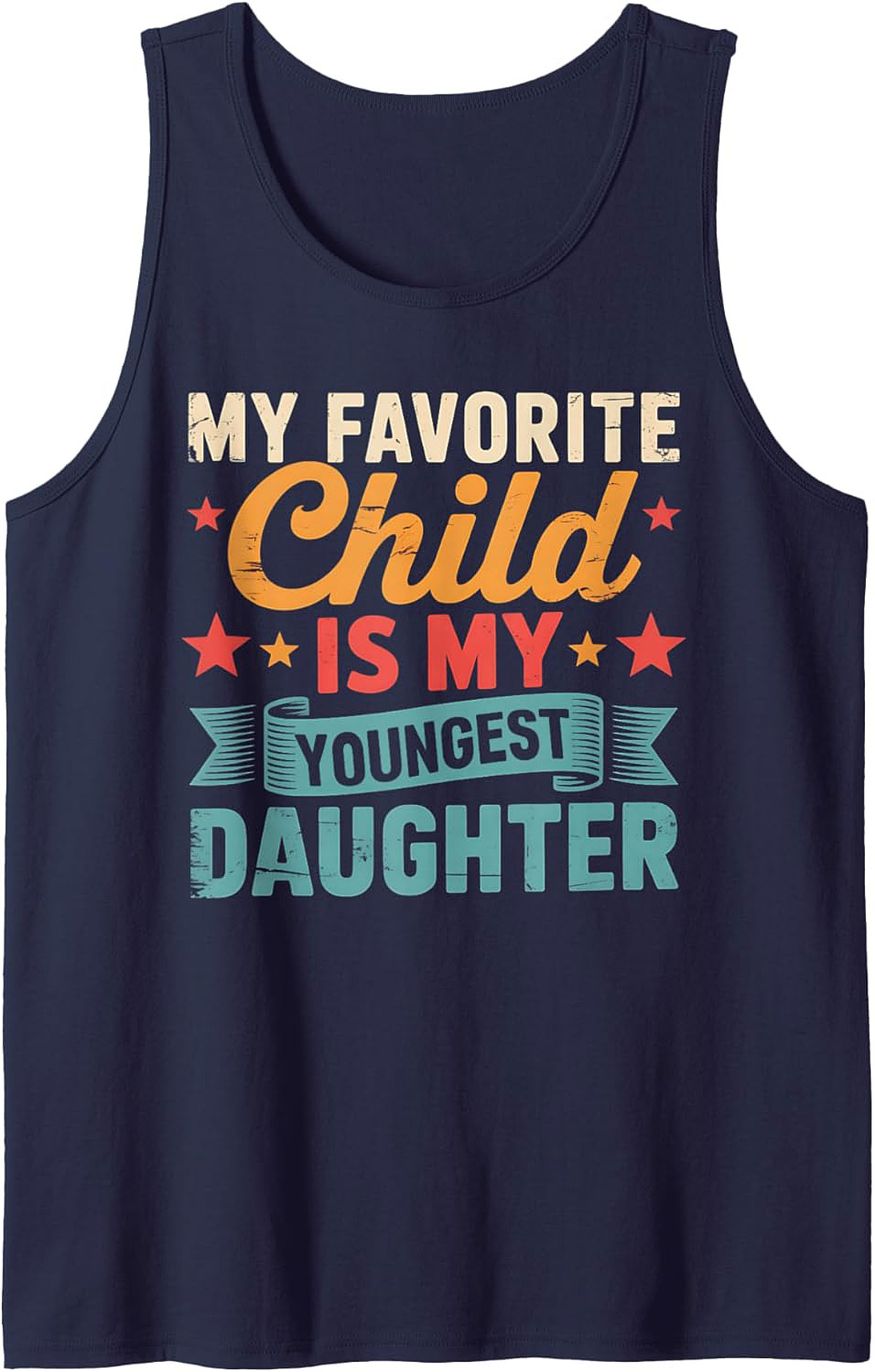 Funny Youngest Daughter Tank Top Parent Gift Sleeveless Shirt