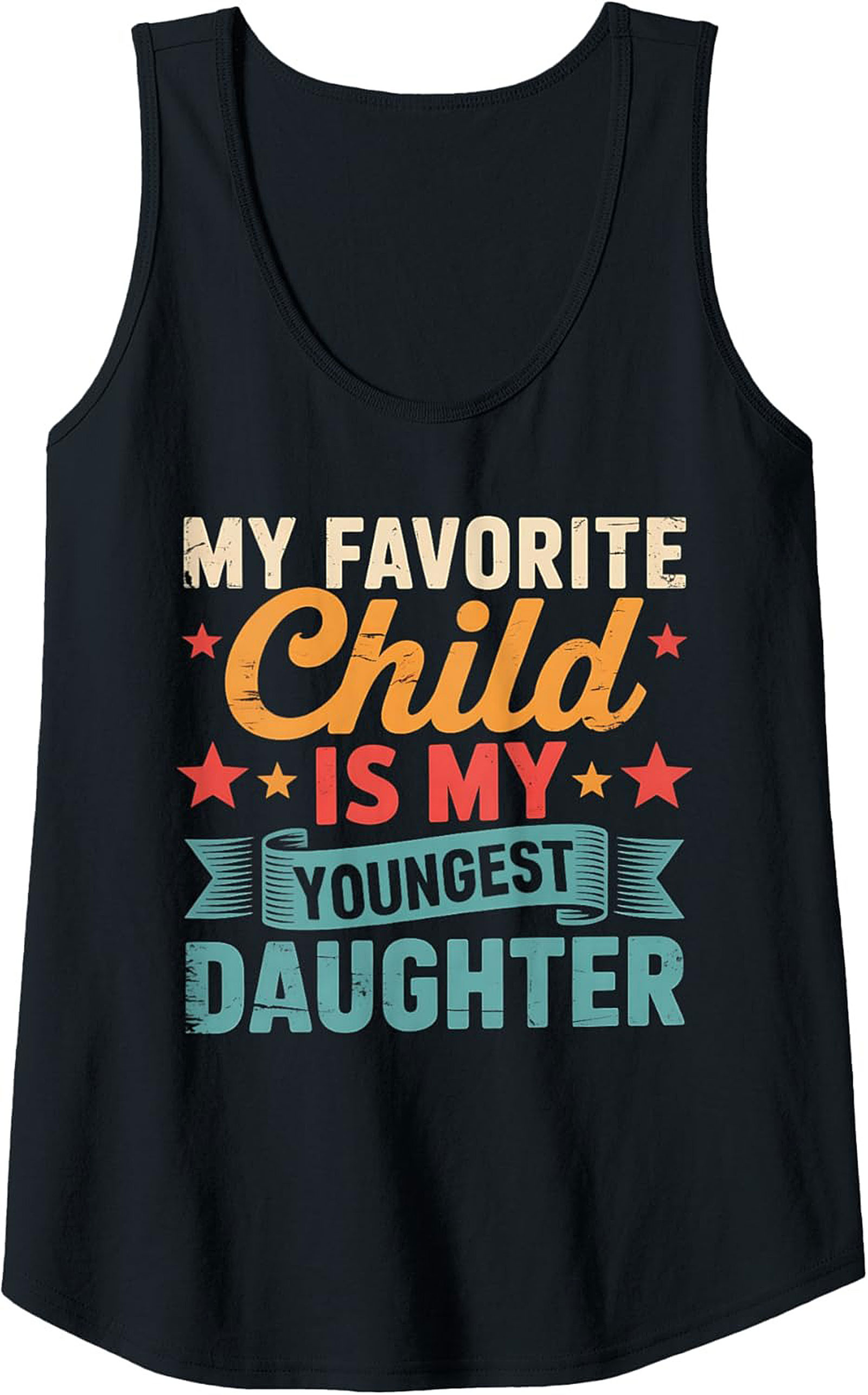 Funny Youngest Daughter Tank Top Parent Gift Sleeveless Shirt