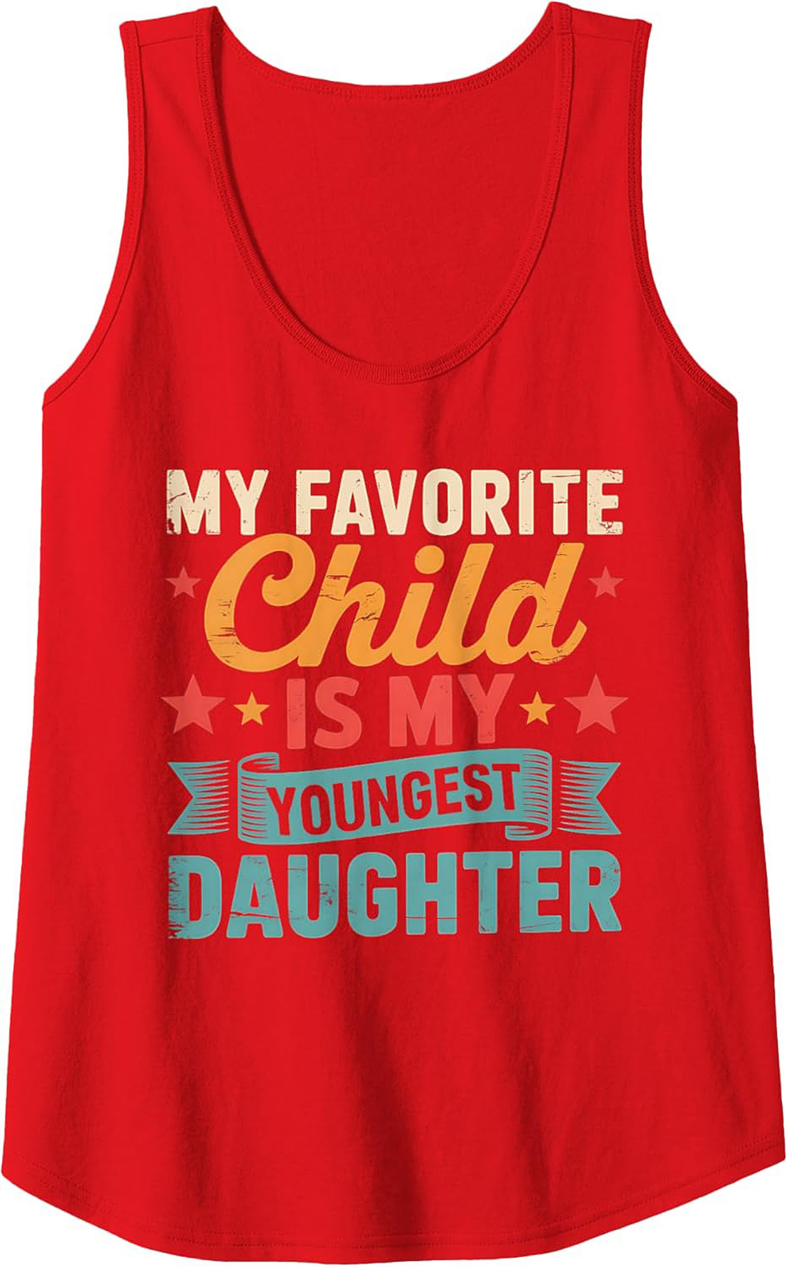 Funny Youngest Daughter Tank Top Parent Gift Sleeveless Shirt