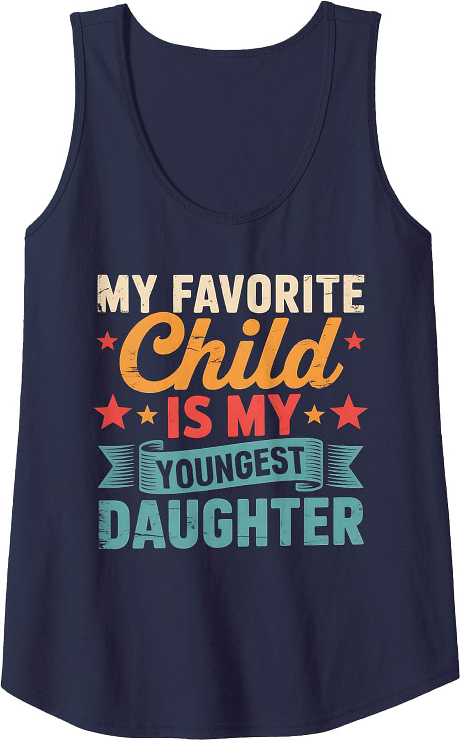 Funny Youngest Daughter Tank Top Parent Gift Sleeveless Shirt