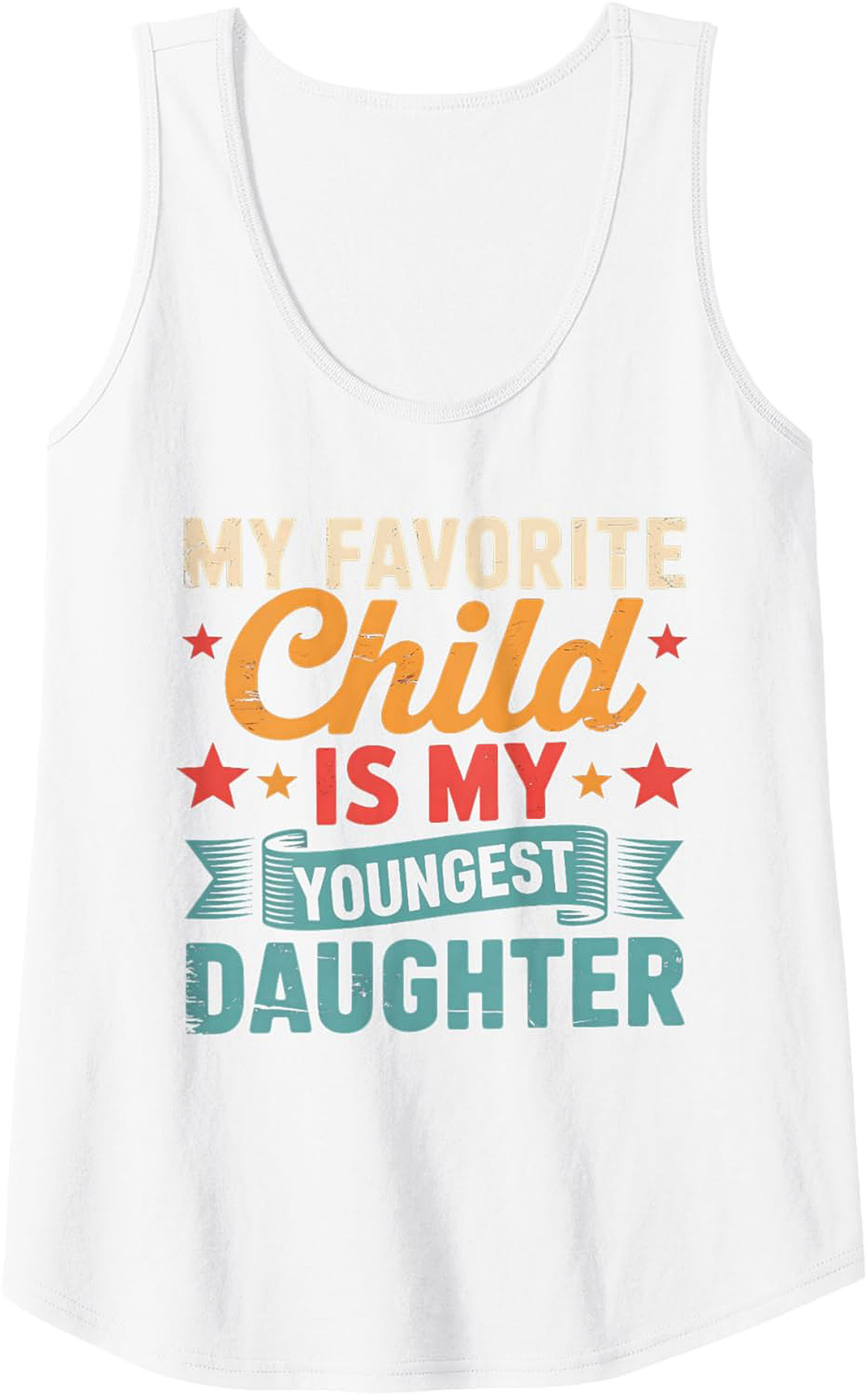 Funny Youngest Daughter Tank Top Parent Gift Sleeveless Shirt