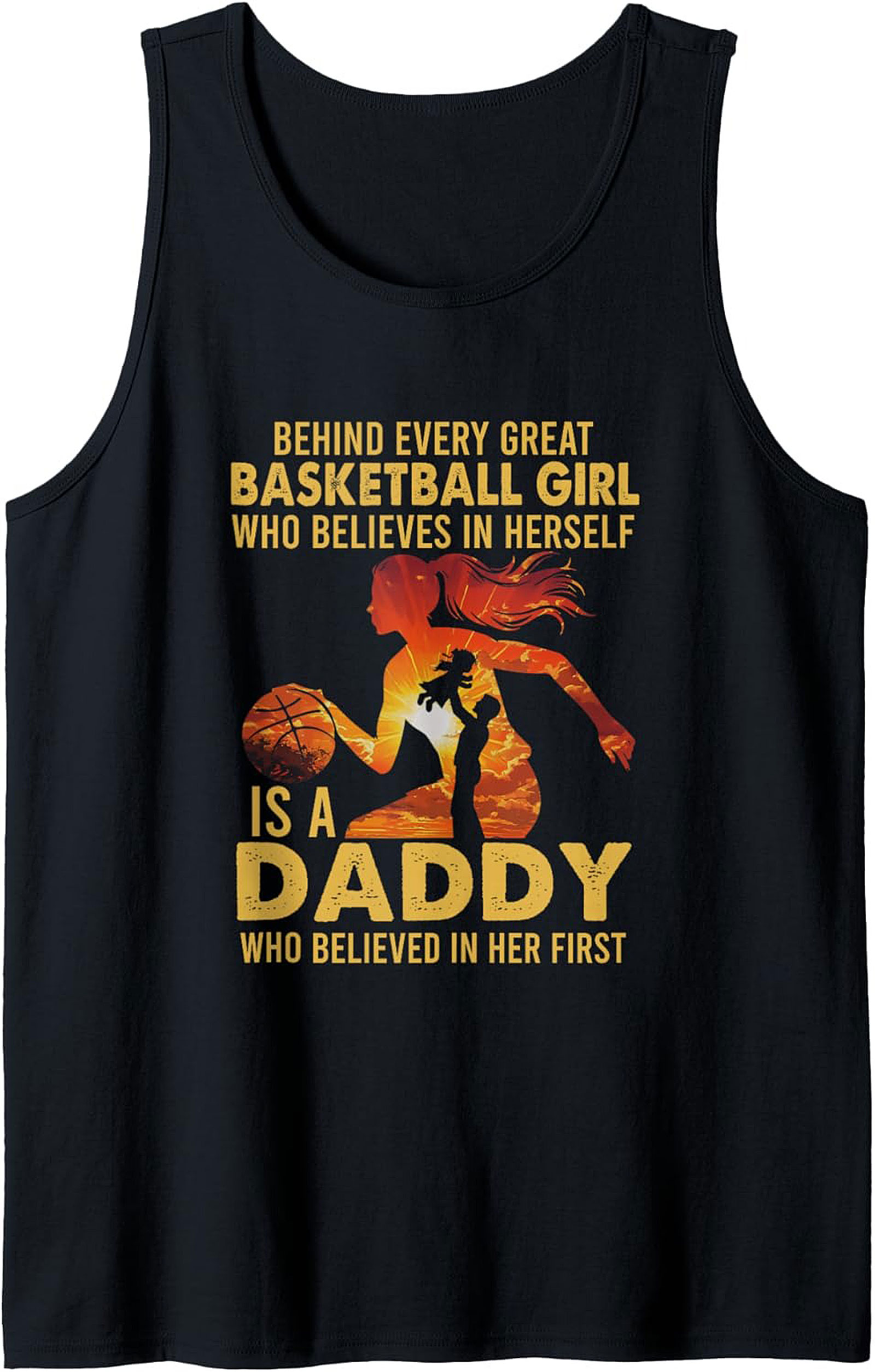 Basketball Dad Tank Top Proud Daddy Graphic Sleeveless Shirt