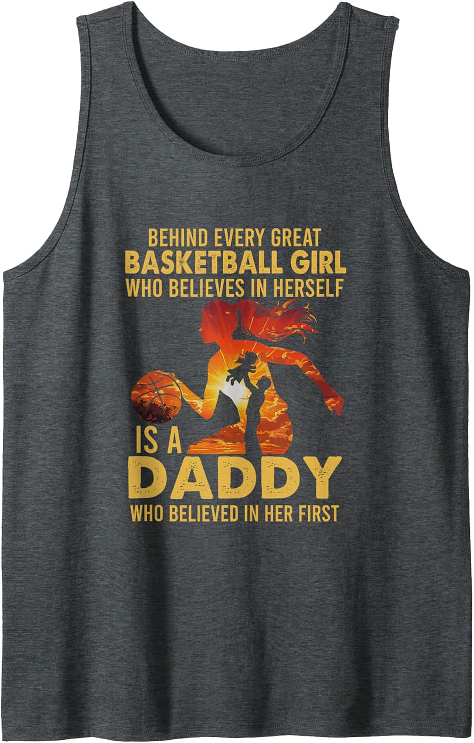 Basketball Dad Tank Top Proud Daddy Graphic Sleeveless Shirt