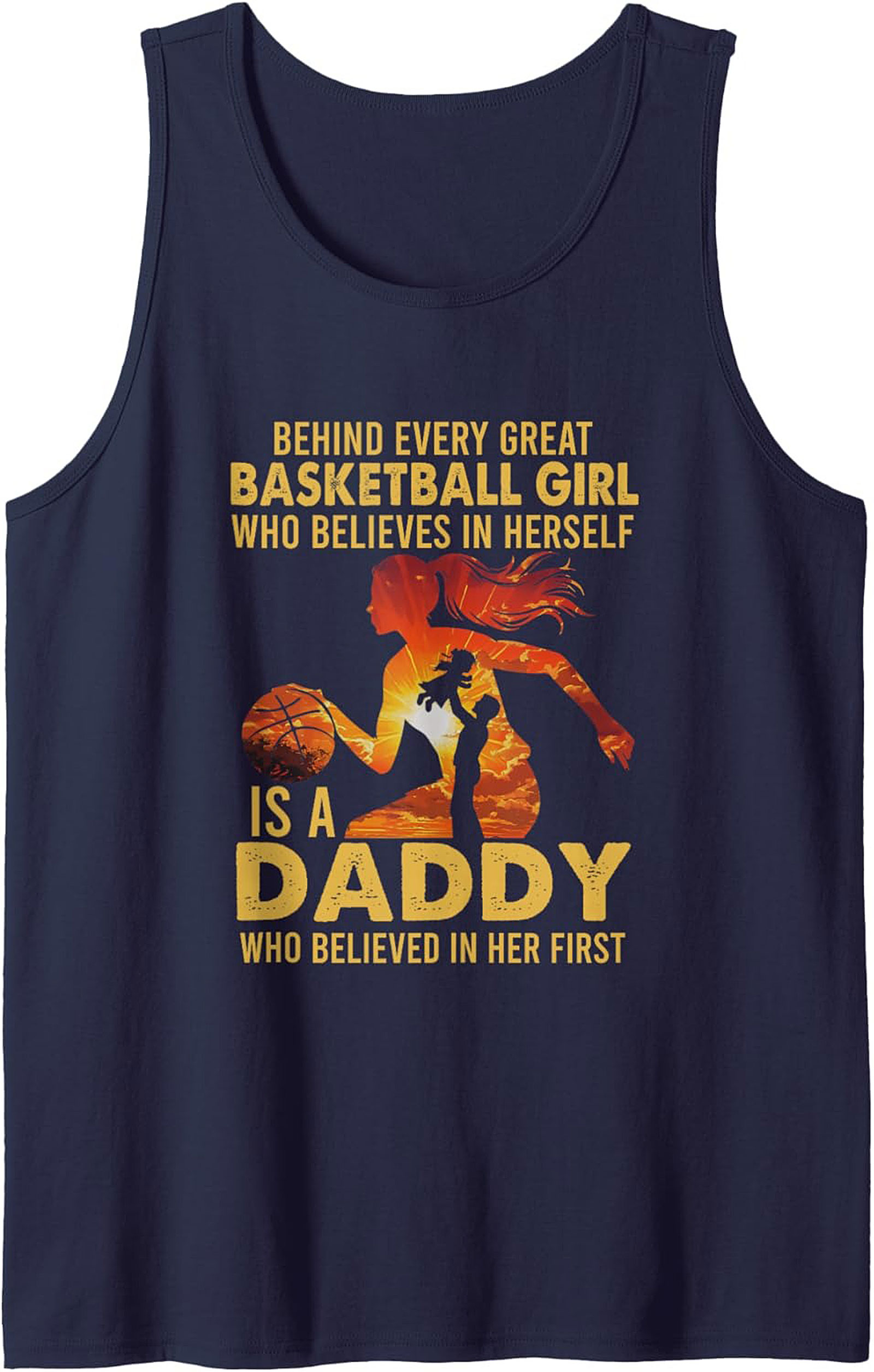 Basketball Dad Tank Top Proud Daddy Graphic Sleeveless Shirt