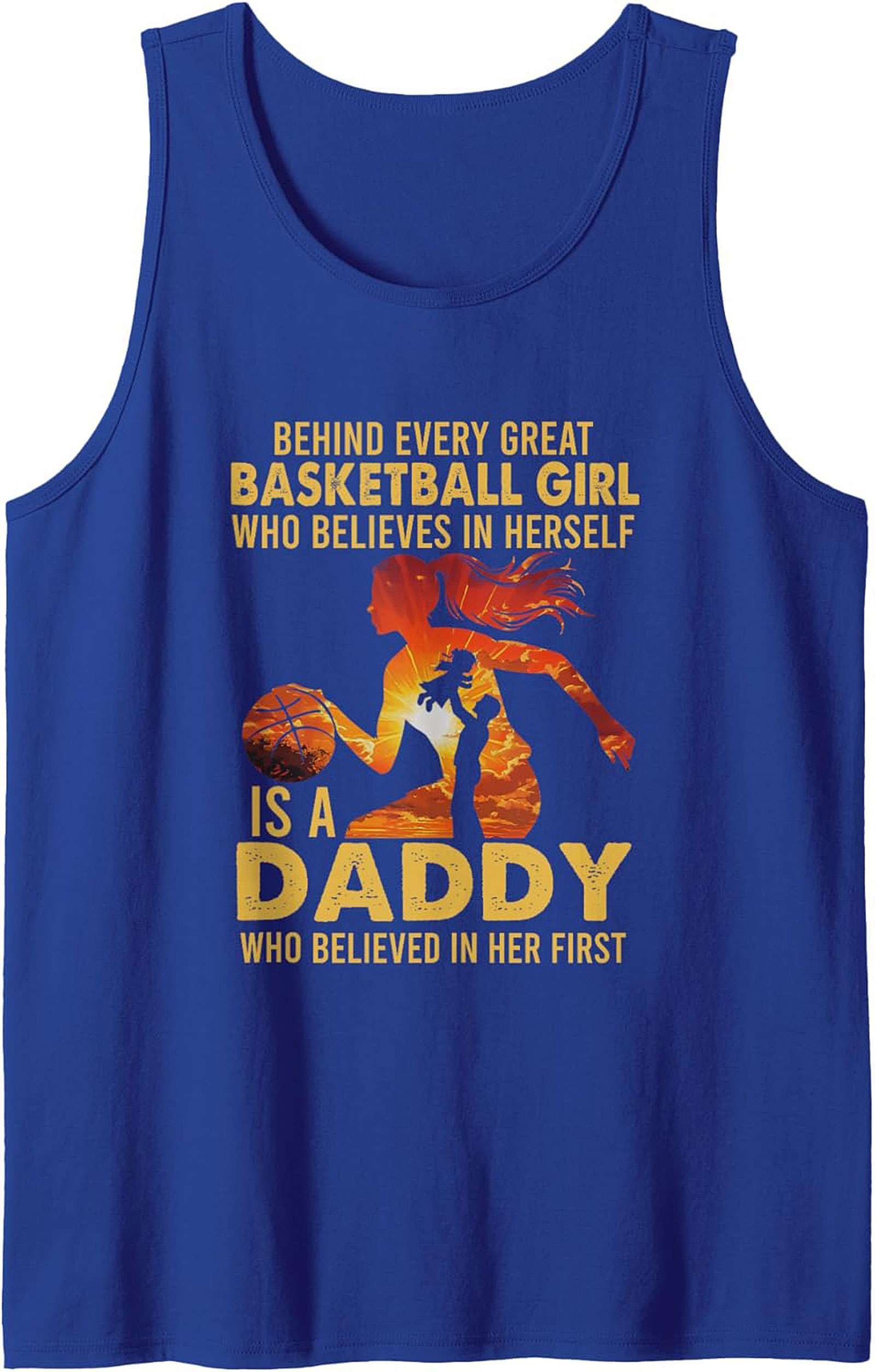 Basketball Dad Tank Top Proud Daddy Graphic Sleeveless Shirt