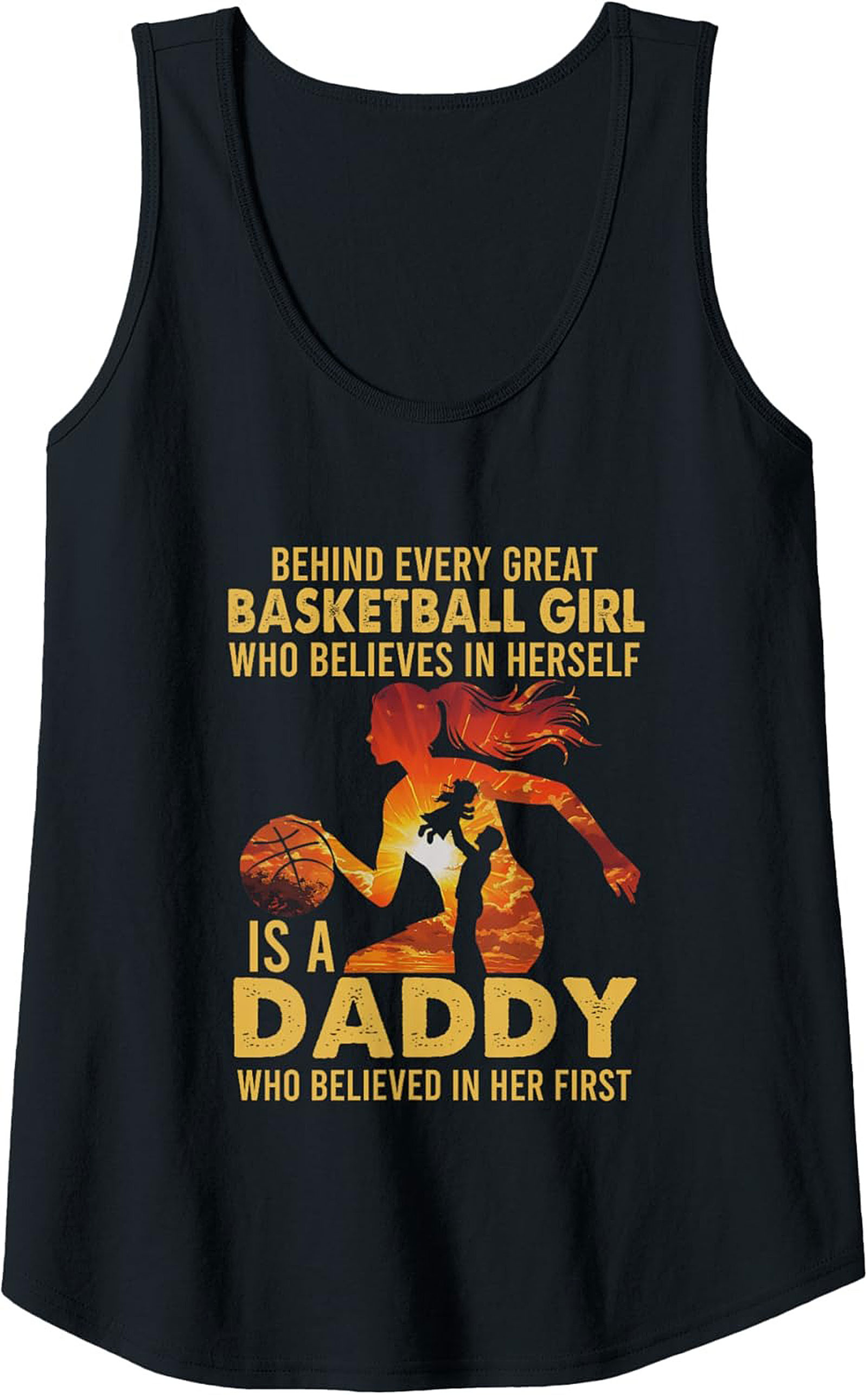 Basketball Dad Tank Top Proud Daddy Graphic Sleeveless Shirt