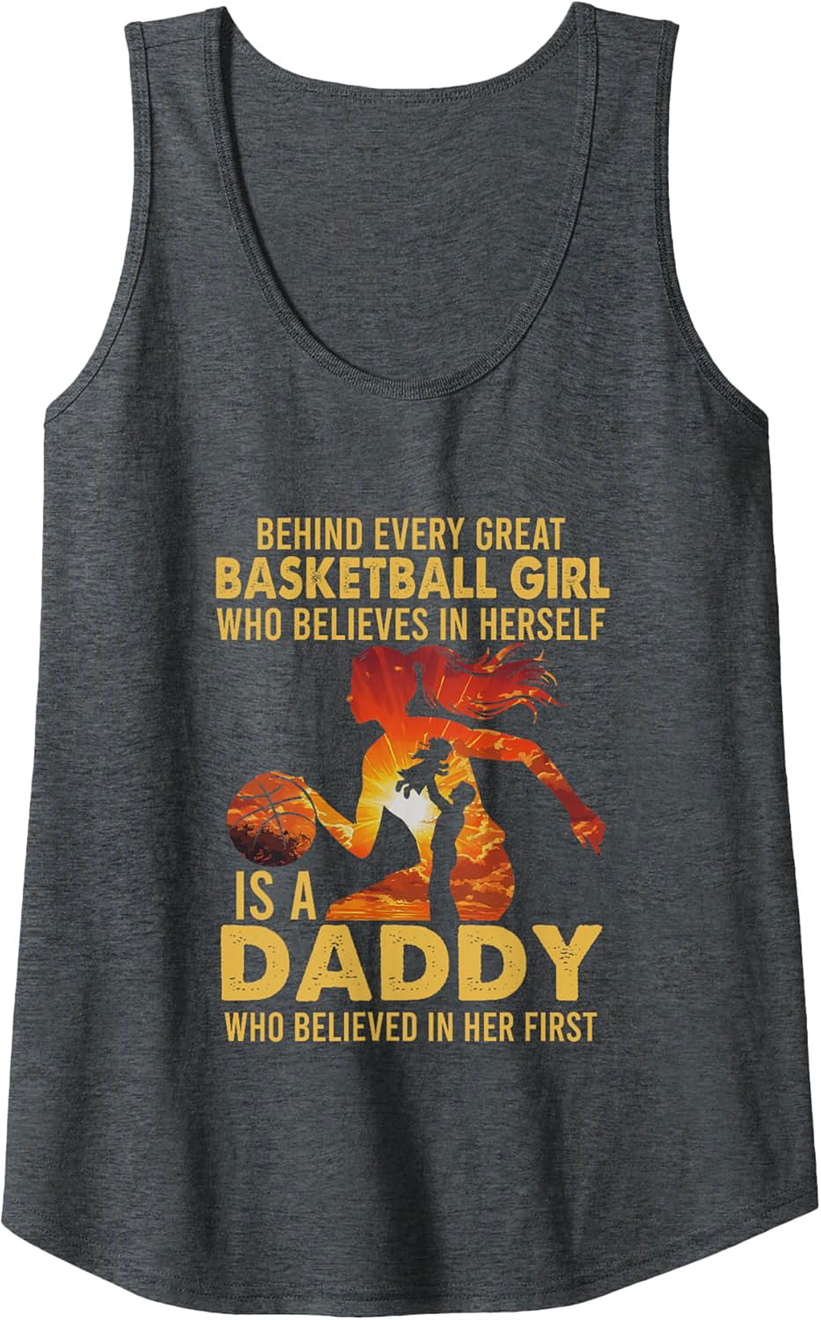 Basketball Dad Tank Top Proud Daddy Graphic Sleeveless Shirt
