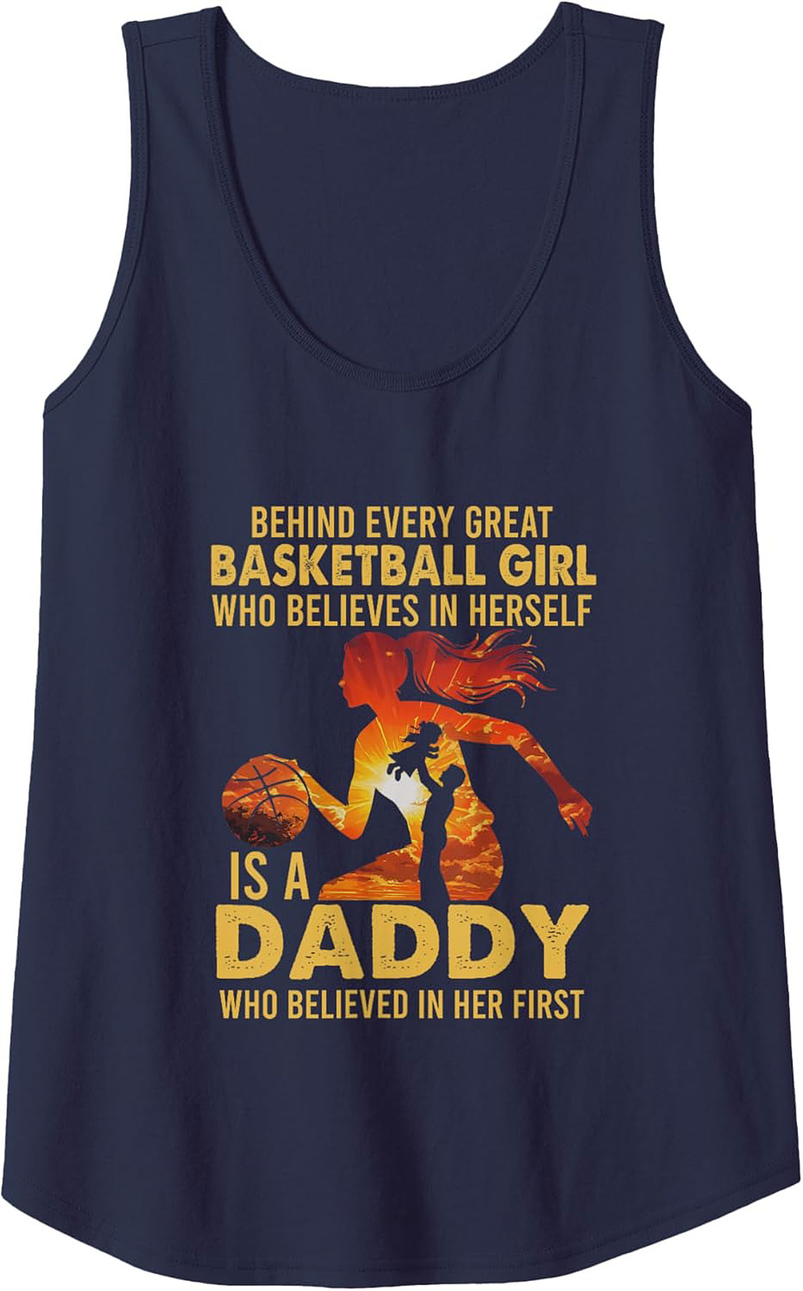 Basketball Dad Tank Top Proud Daddy Graphic Sleeveless Shirt