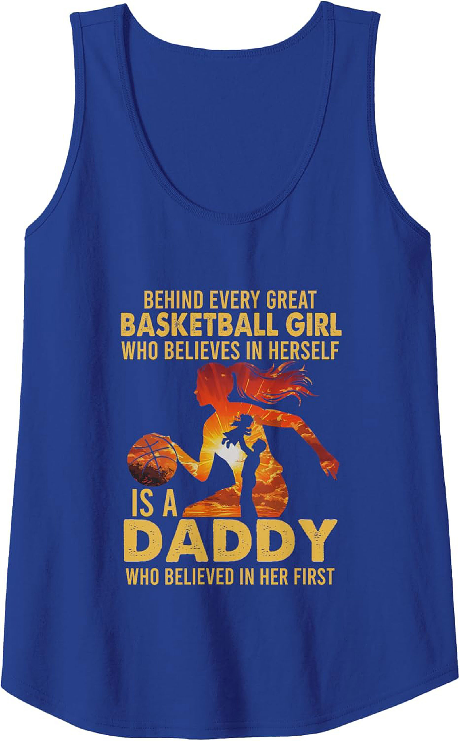 Basketball Dad Tank Top Proud Daddy Graphic Sleeveless Shirt