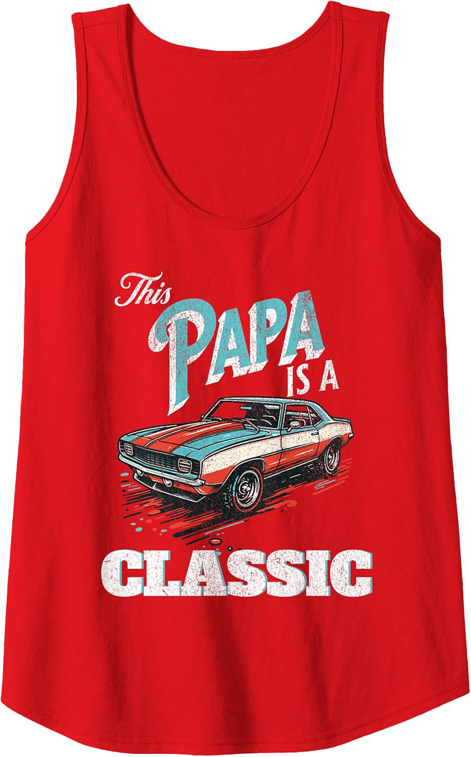 Classic Car Papa Tank Top Muscle Car Sleeveless Shirt Gift