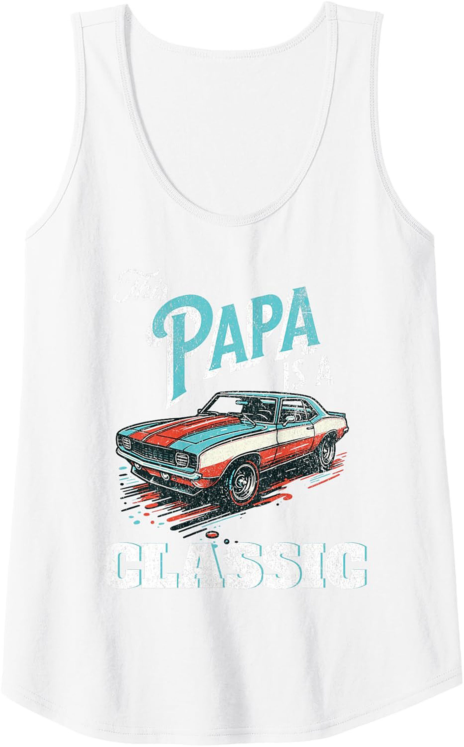 Classic Car Papa Tank Top Muscle Car Sleeveless Shirt Gift