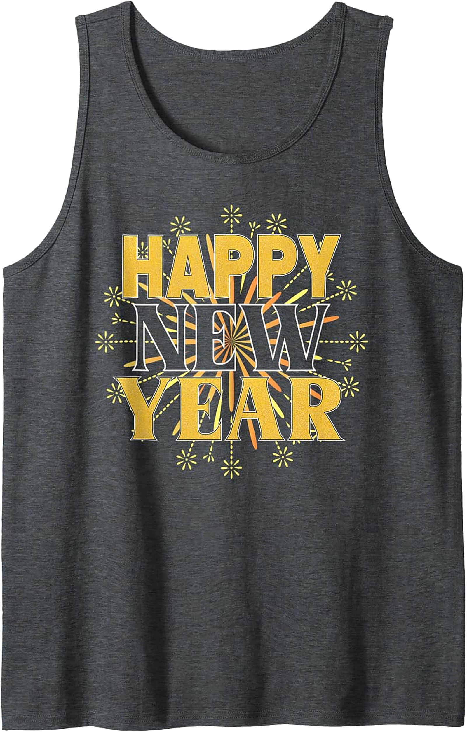Happy New Year Graphic Tank Top Festive Celebration Shirt