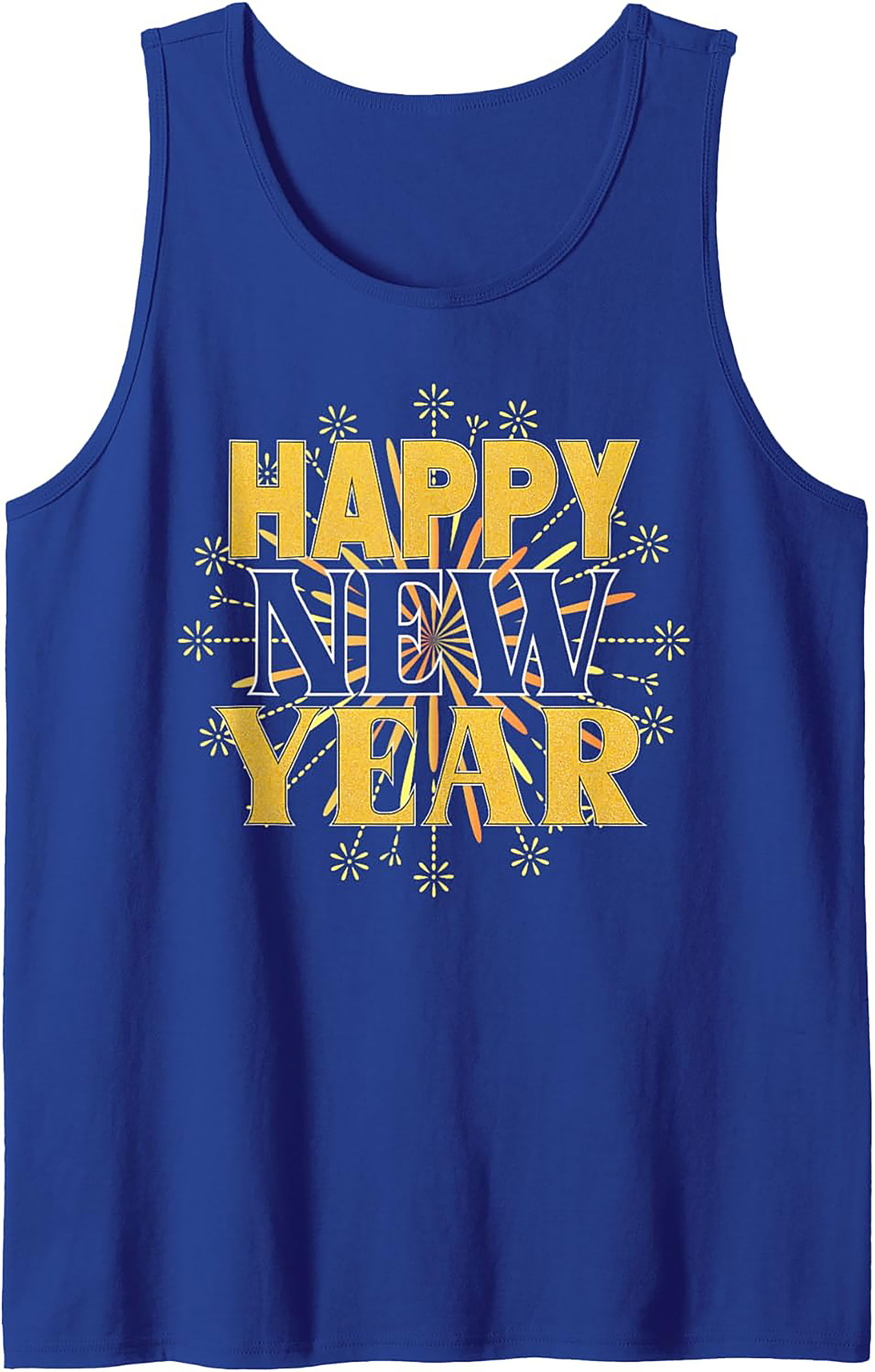 Happy New Year Graphic Tank Top Festive Celebration Shirt