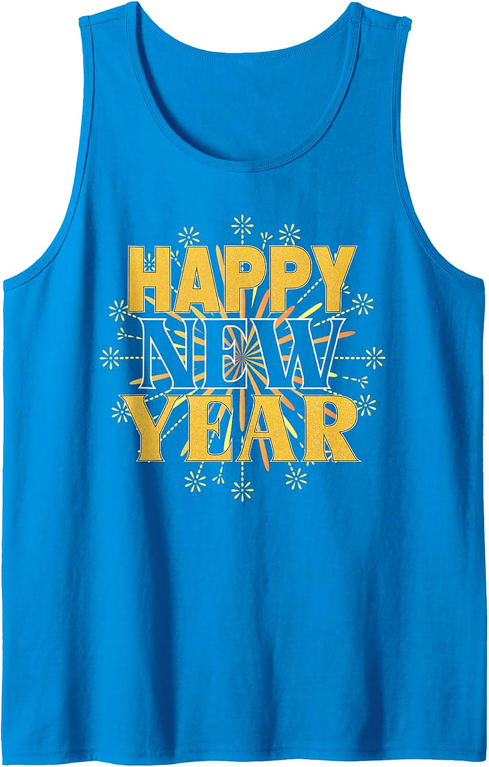 Happy New Year Graphic Tank Top Festive Celebration Shirt