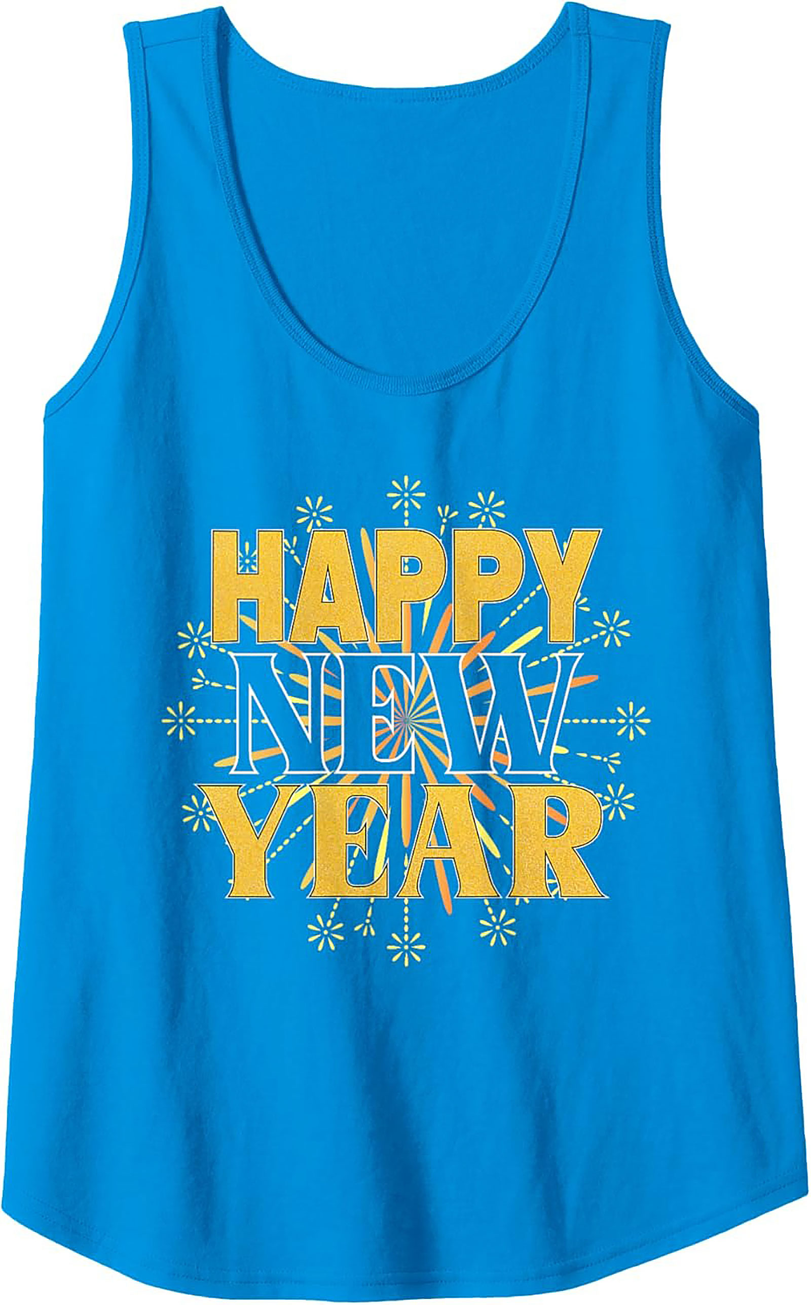 Happy New Year Graphic Tank Top Festive Celebration Shirt