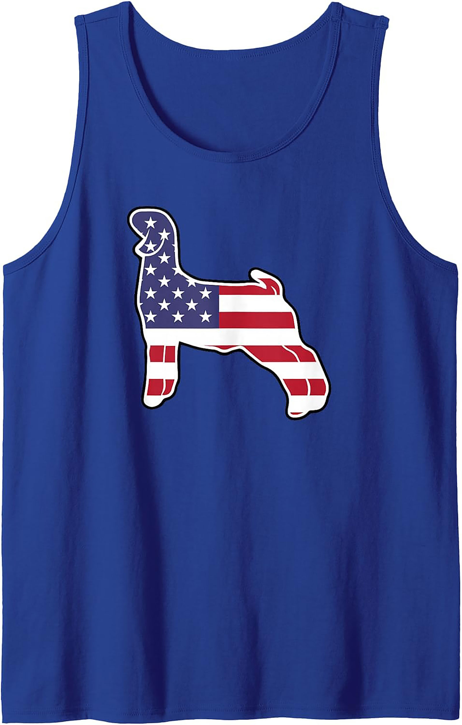 Patriotic Afghan Hound Tank Top | American Flag Sleeveless Tee