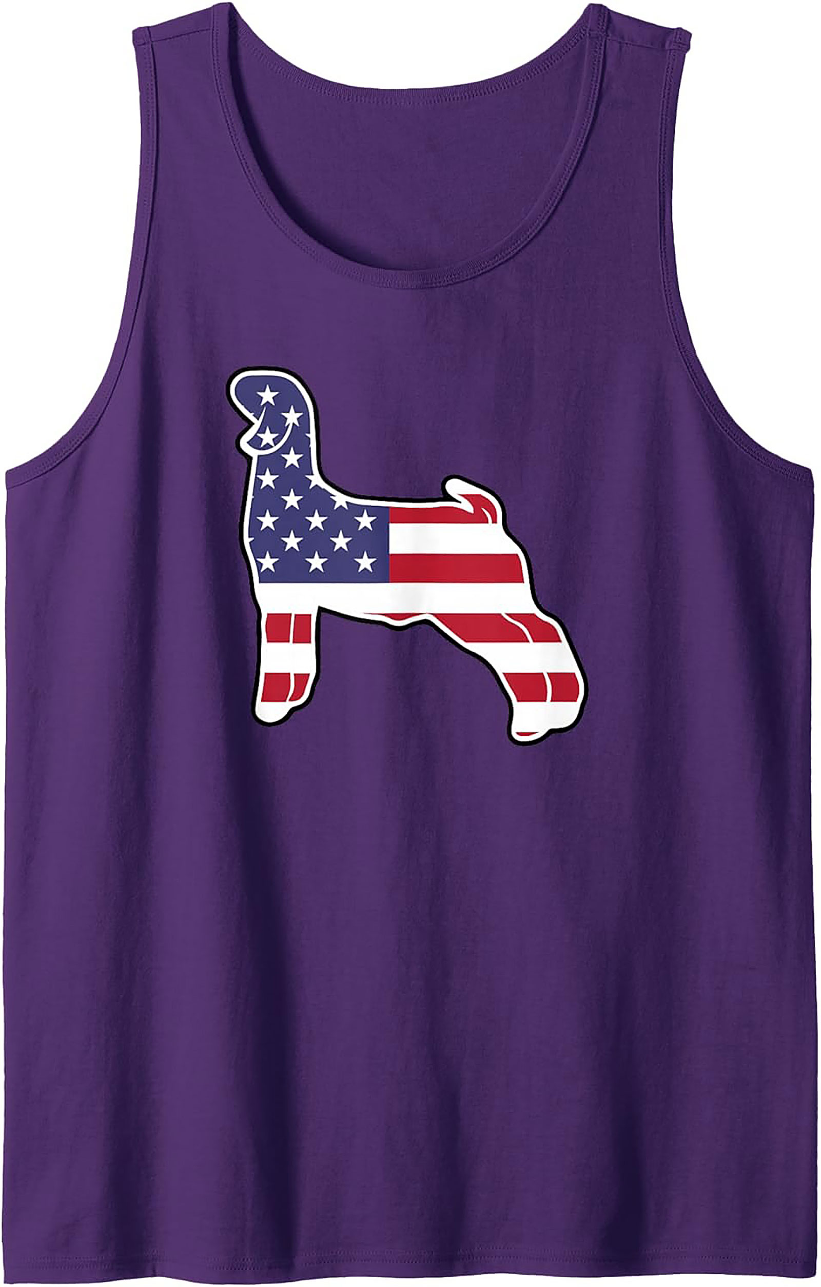 Patriotic Afghan Hound Tank Top | American Flag Sleeveless Tee