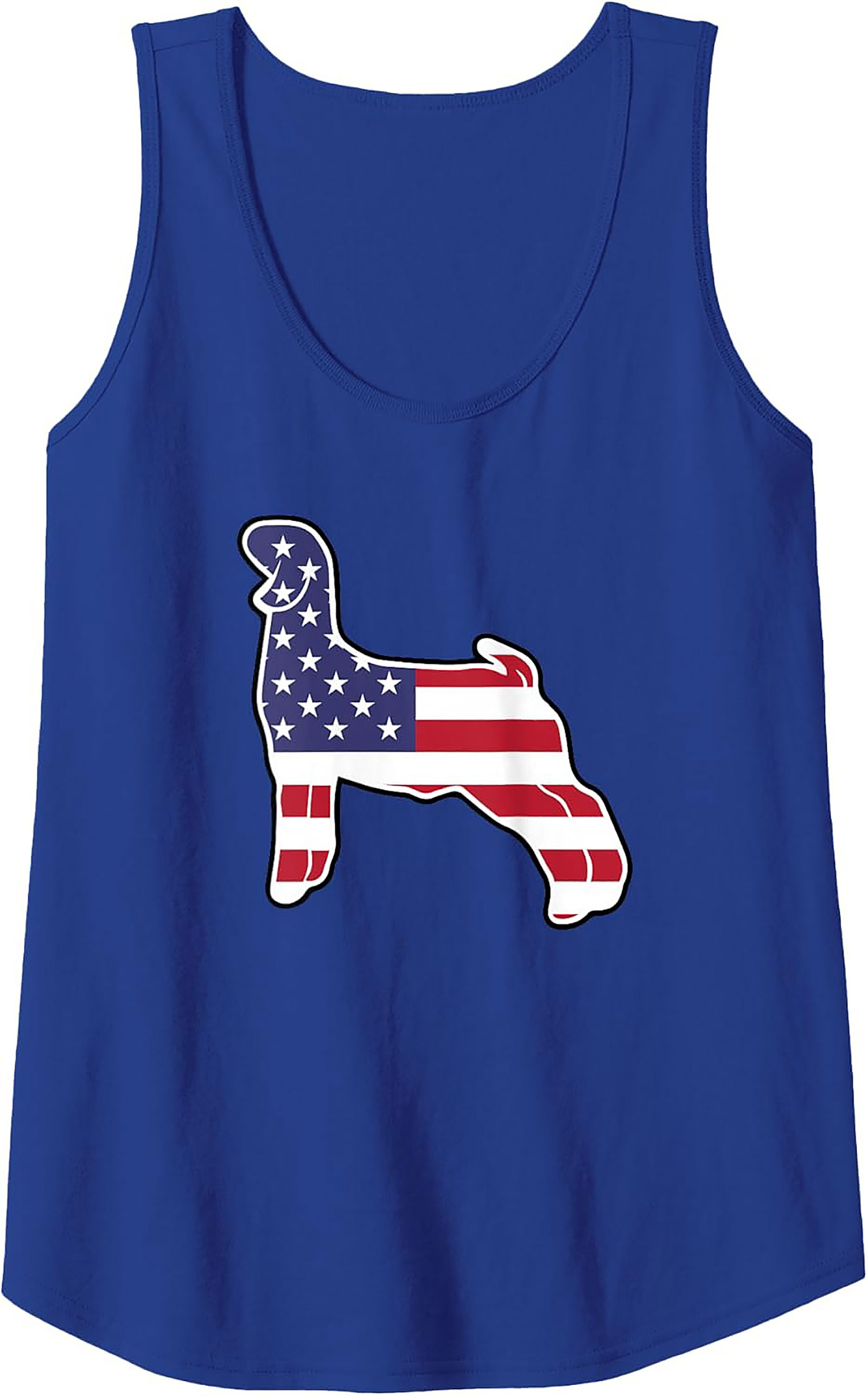 Patriotic Afghan Hound Tank Top | American Flag Sleeveless Tee