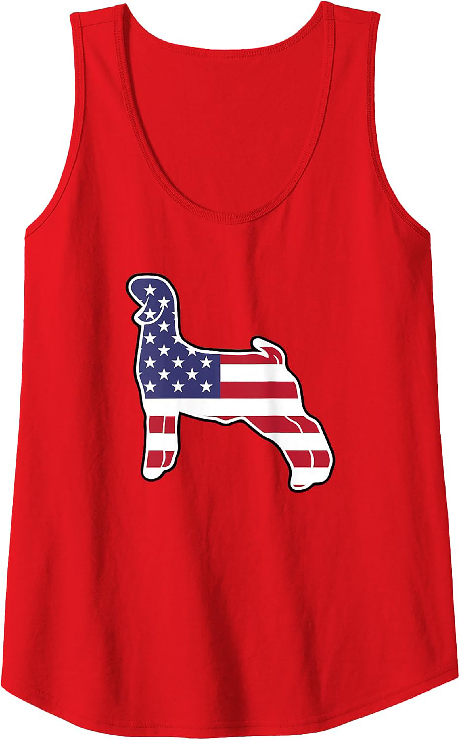 Patriotic Afghan Hound Tank Top | American Flag Sleeveless Tee