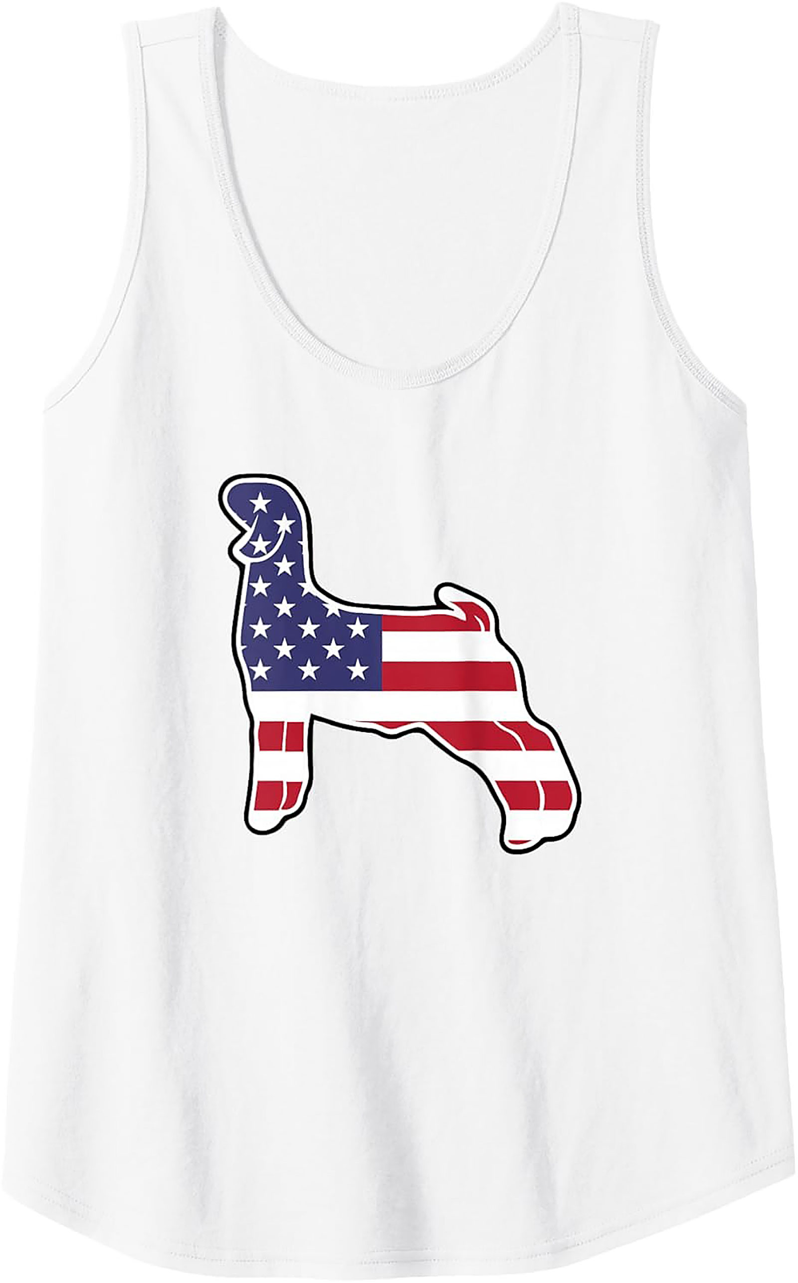 Patriotic Afghan Hound Tank Top | American Flag Sleeveless Tee