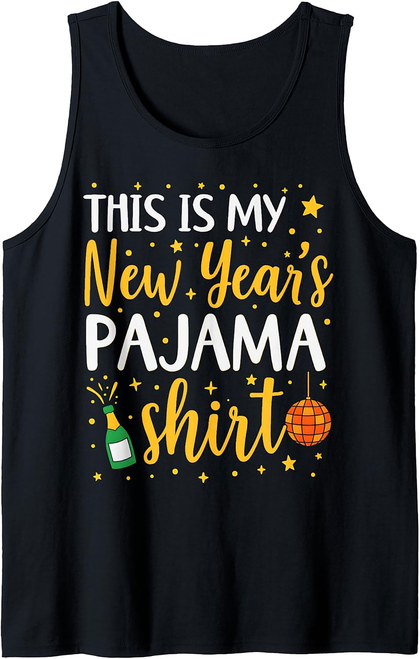 New Year's Pajama Tank Top Funny Unisex Sleeveless Shirt