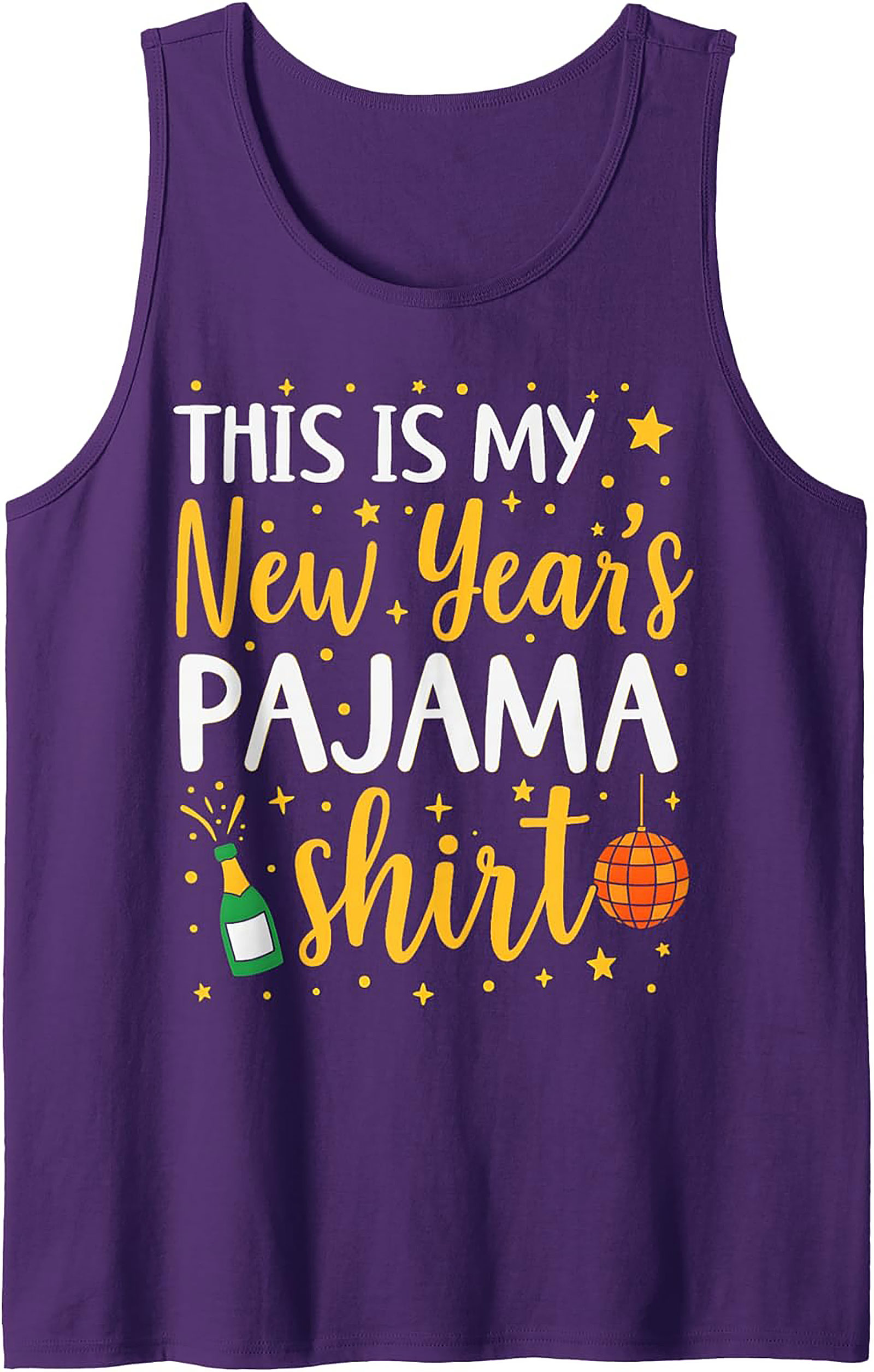 New Year's Pajama Tank Top Funny Unisex Sleeveless Shirt
