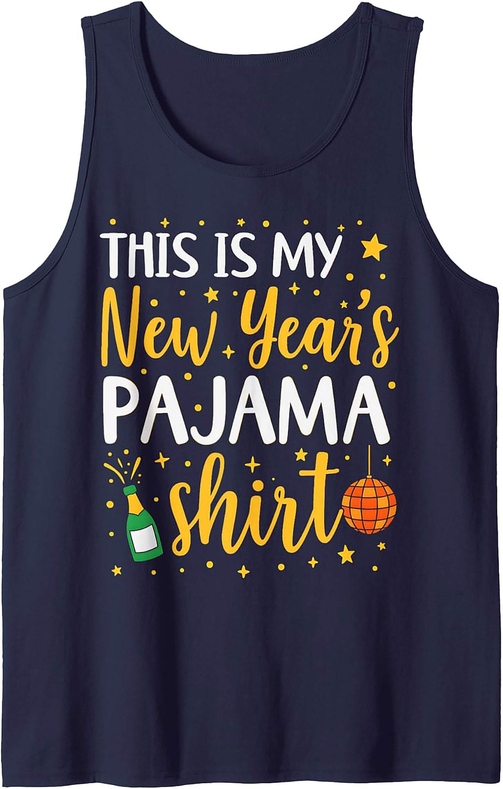 New Year's Pajama Tank Top Funny Unisex Sleeveless Shirt