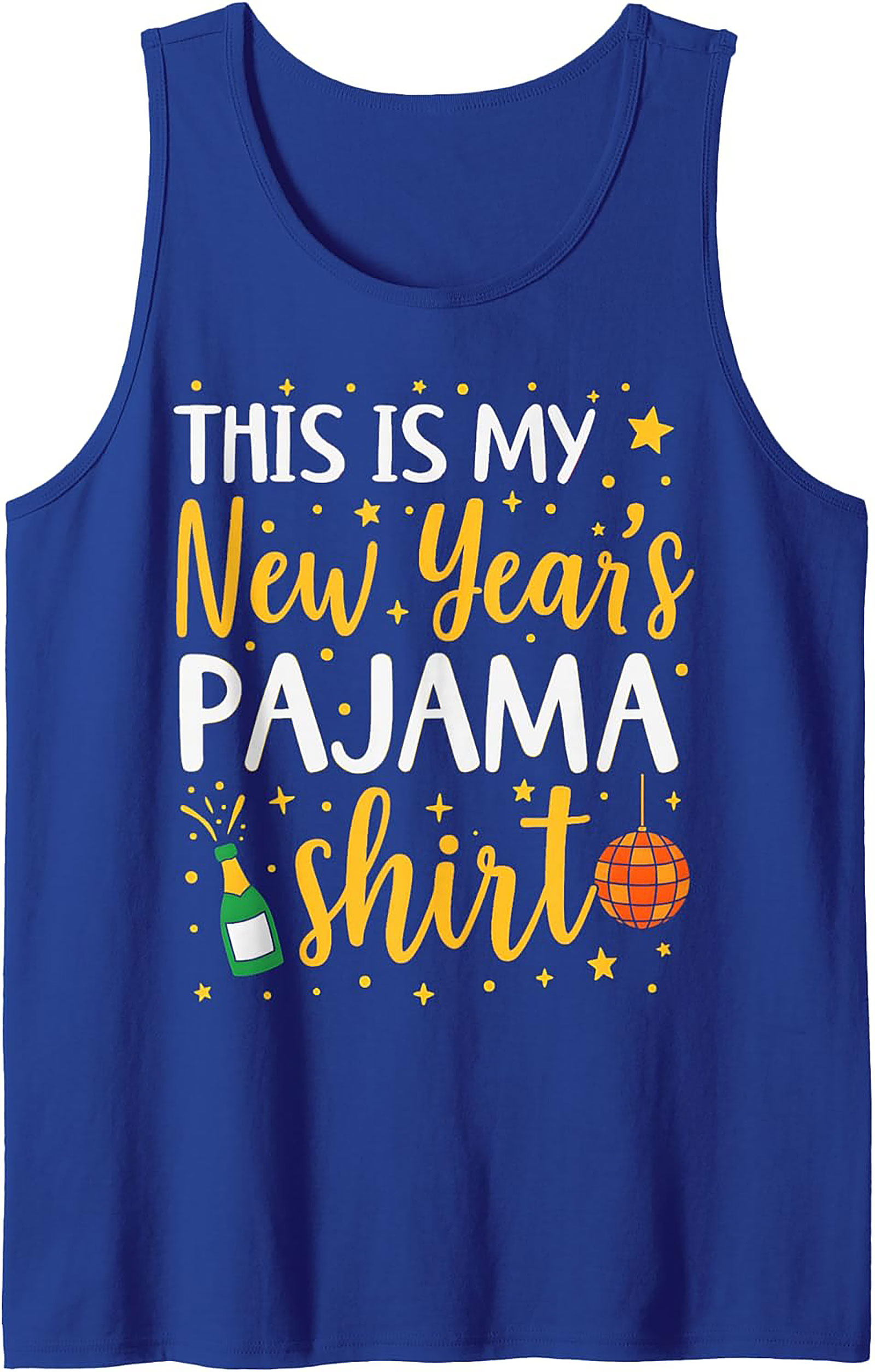 New Year's Pajama Tank Top Funny Unisex Sleeveless Shirt