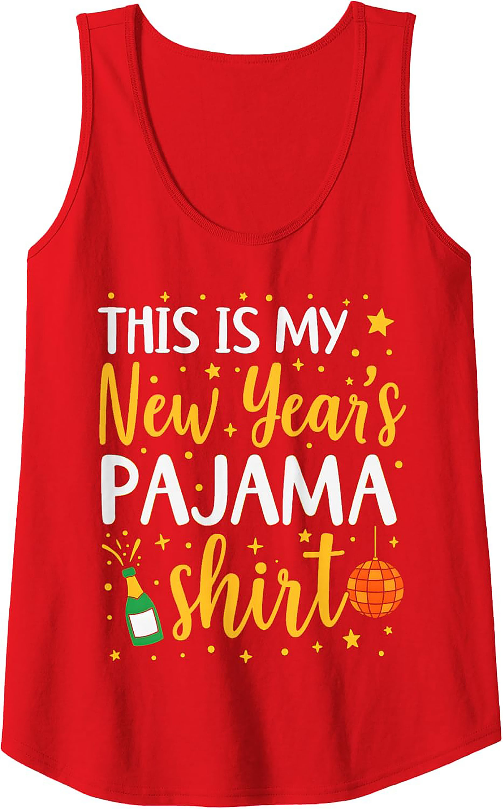 New Year's Pajama Tank Top Funny Unisex Sleeveless Shirt