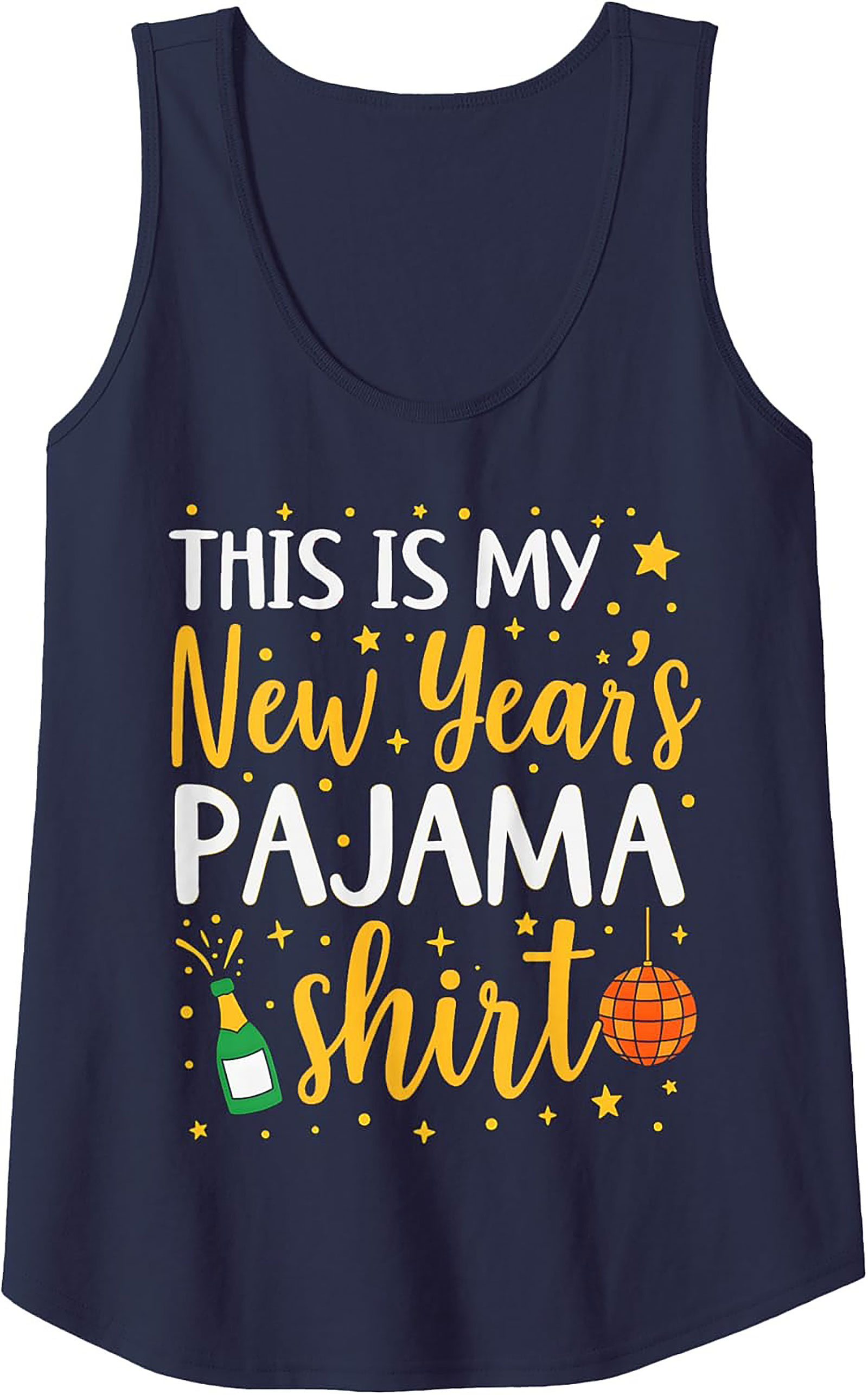 New Year's Pajama Tank Top Funny Unisex Sleeveless Shirt