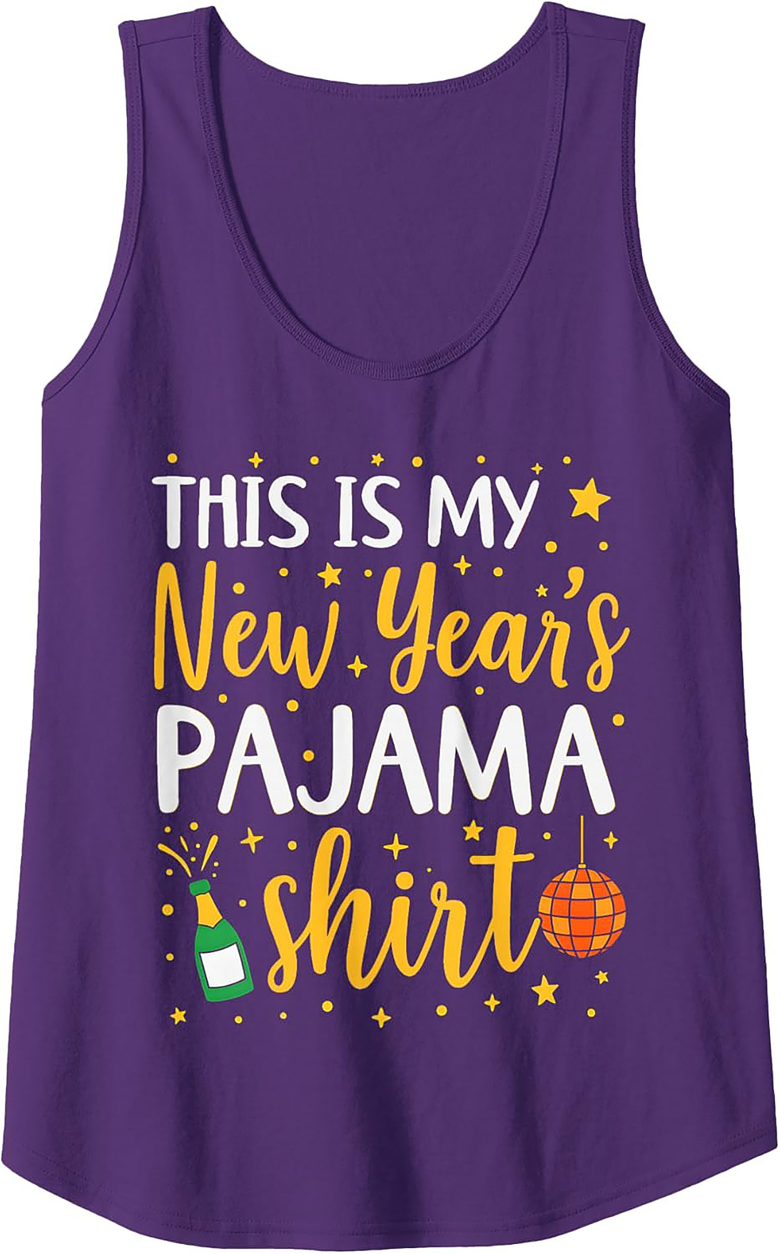 New Year's Pajama Tank Top Funny Unisex Sleeveless Shirt