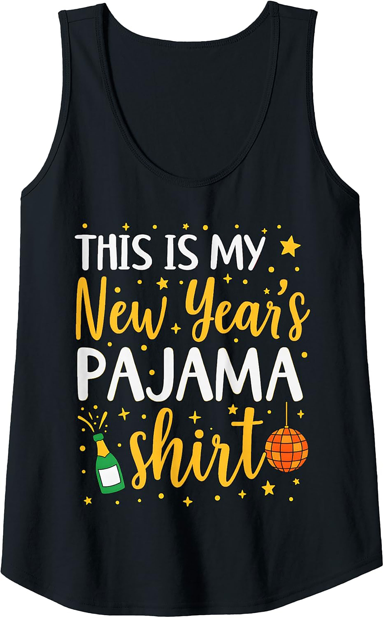 New Year's Pajama Tank Top Funny Unisex Sleeveless Shirt