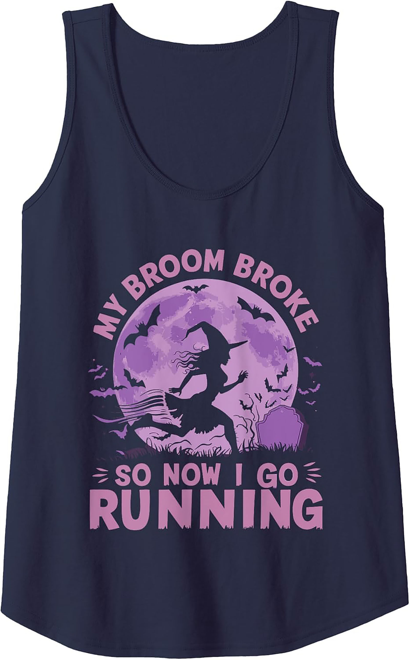 Funny Witch Running Tank Top | Halloween Workout Sleeveless